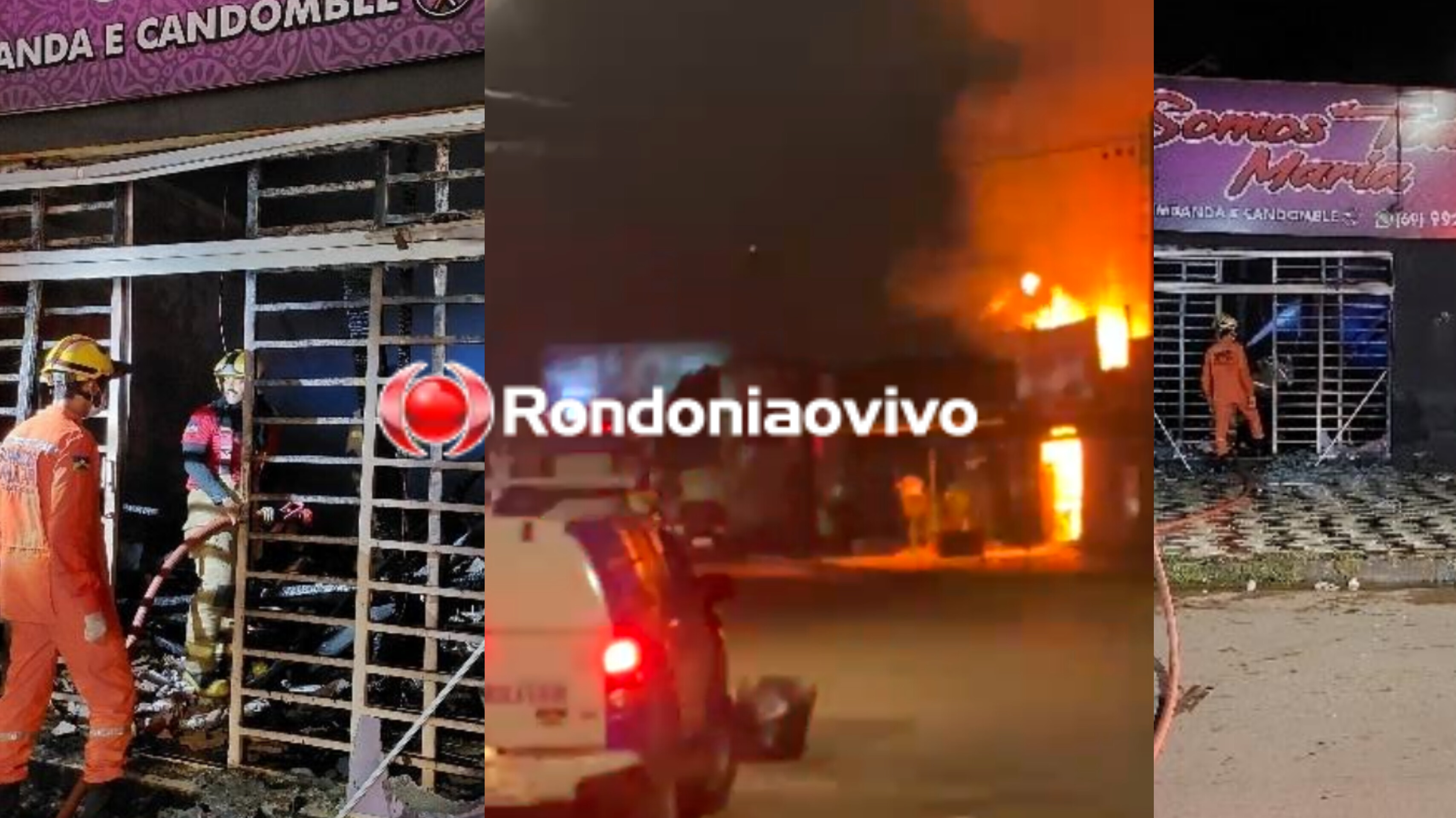 SINISTRO: Loja de umbanda e candomblé é destruída por incêndio - VÍDEO 