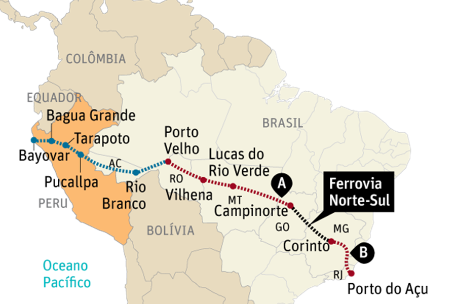 TRANSOCEÂNICA: China quer construir ferrovia ligando Rio de Janeiro ao Peru, passando por PVH