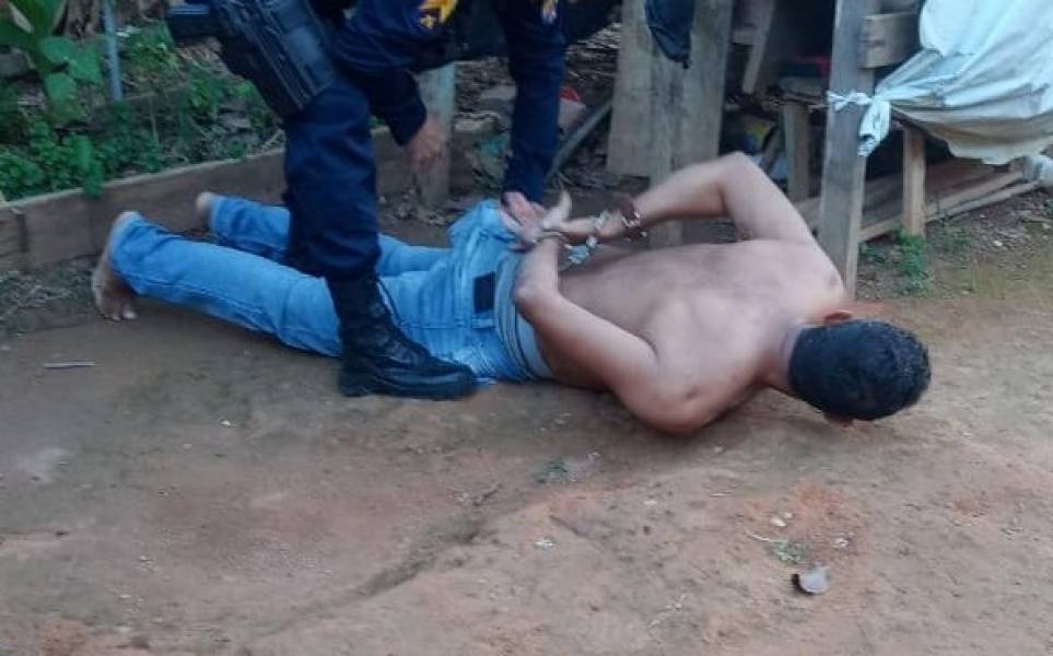 CAIU: Foragido tenta escapar, mas é preso dentro da casinha do cachorro em RO