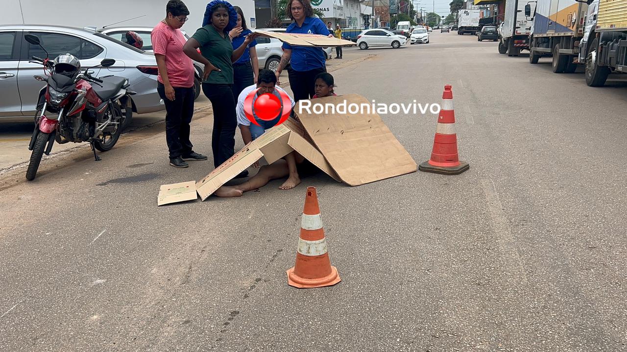 VÍDEO: Motociclista tem perna dilacerada em grave acidente