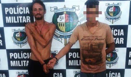 Dupla é detida em ‘mocó’ após praticar arrastão em supermercado