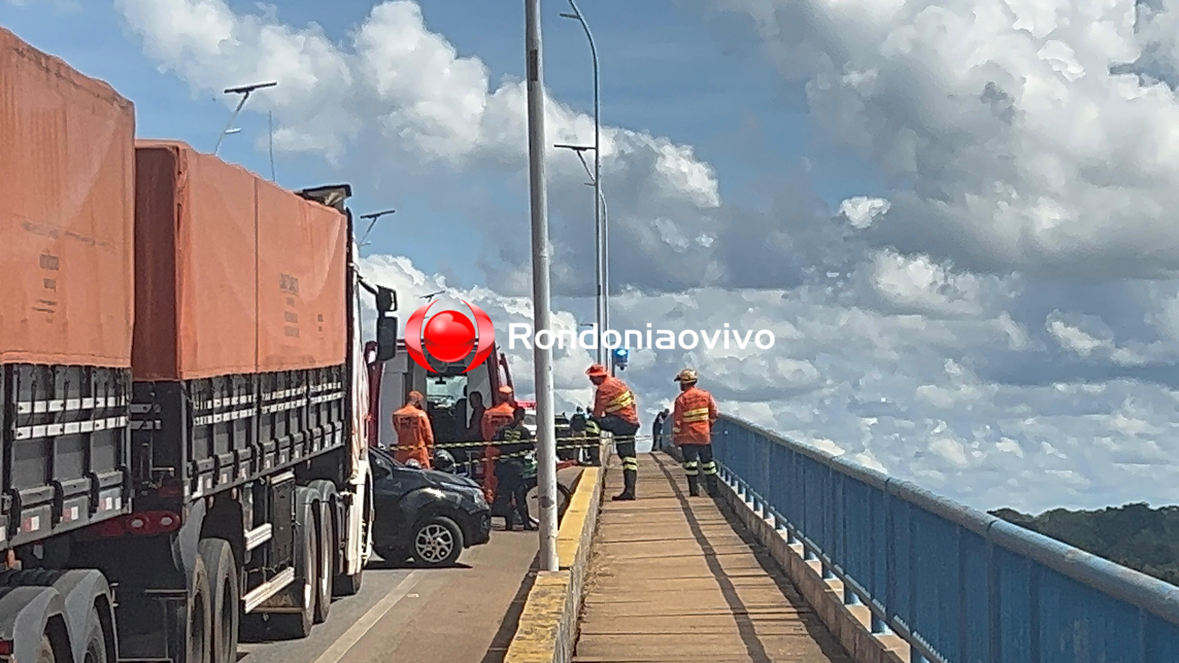 VÍDEO: Segue negociação com homem na ponte do rio Madeira