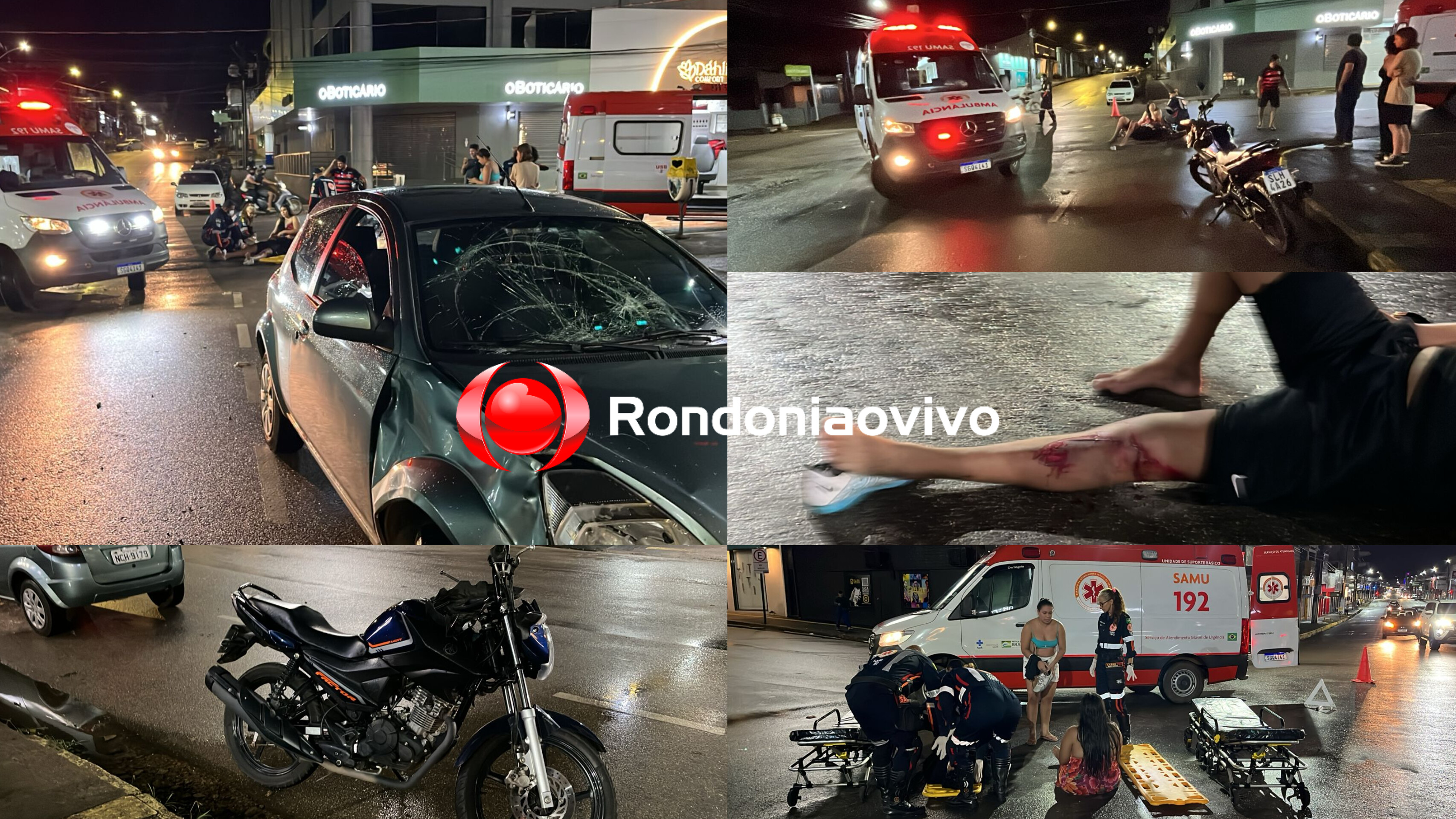 CASAL FERIDO: Mais um acidente é registrado em Porto Velho nesta sexta-feira 