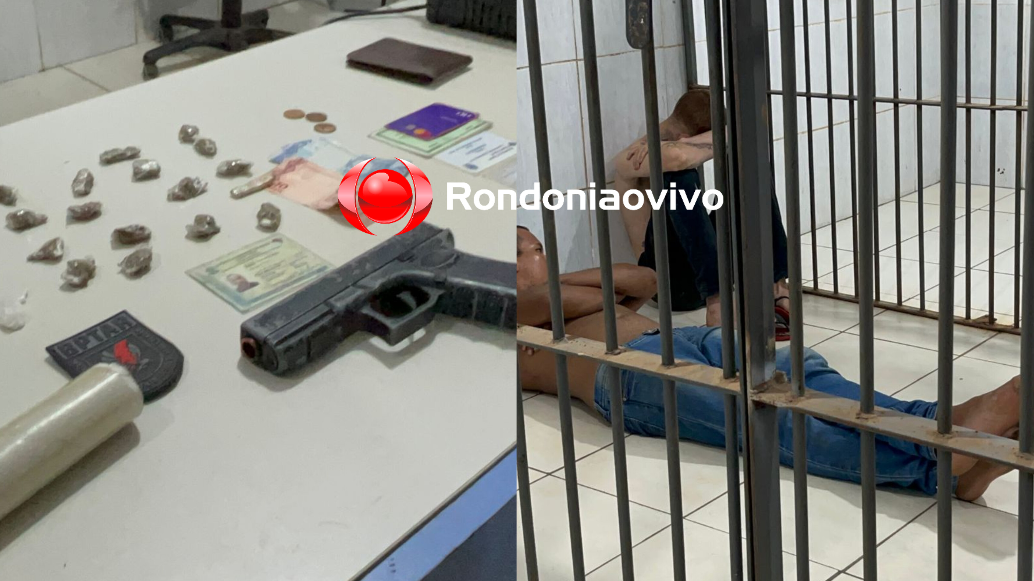 FLAGRANTE: BPTAR prende dupla com drogas após roubo a adolescente de 15 anos