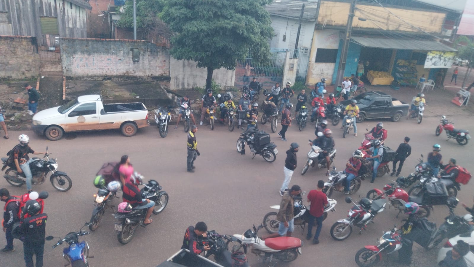 MANIFESTAÇÃO: Motoboys protestam contra a liberação de motorista que matou trabalhador