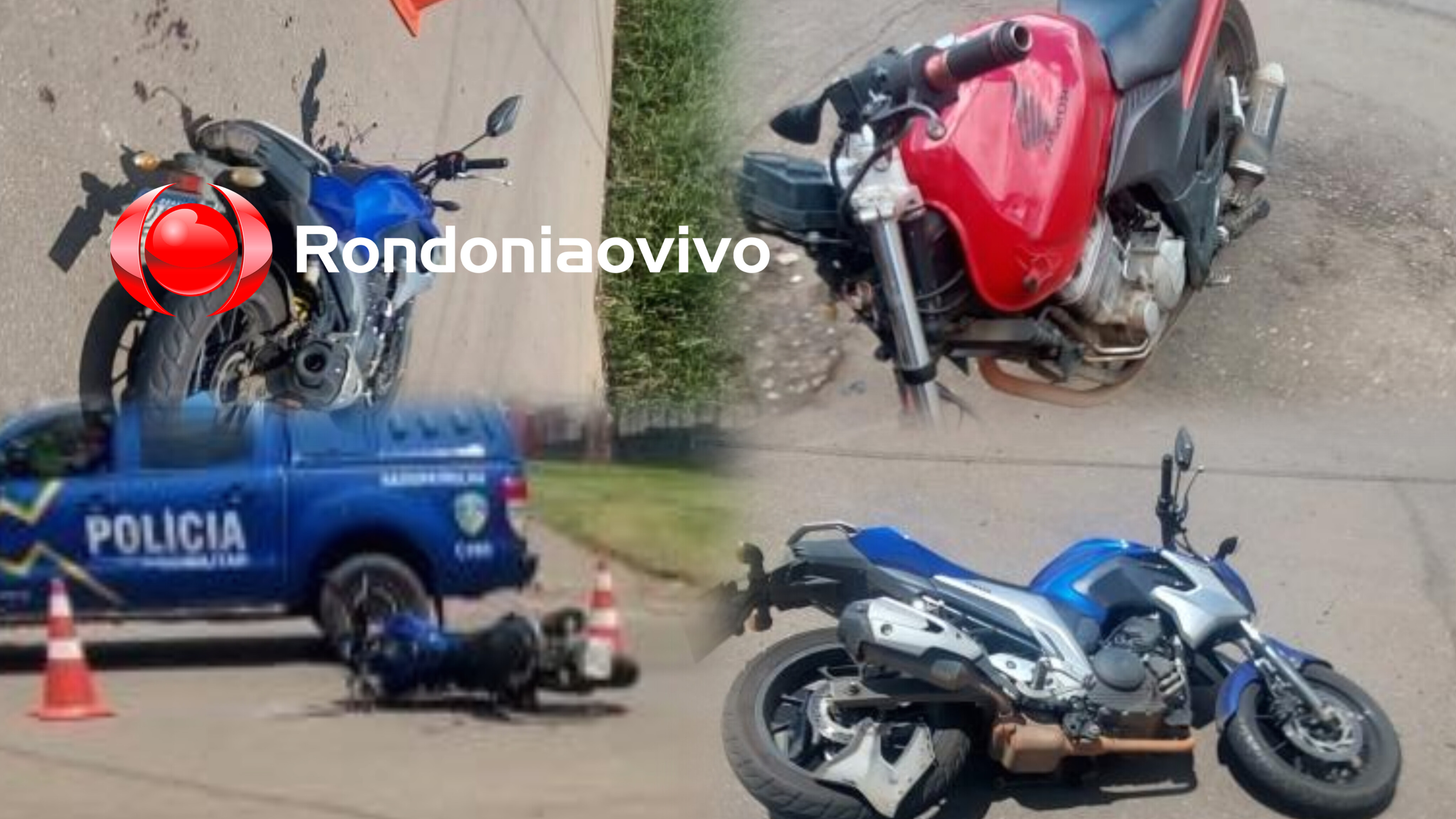 BATIDA DE MOTO: Cabo da PM de 39 anos fica ferido em acidente na região Central 