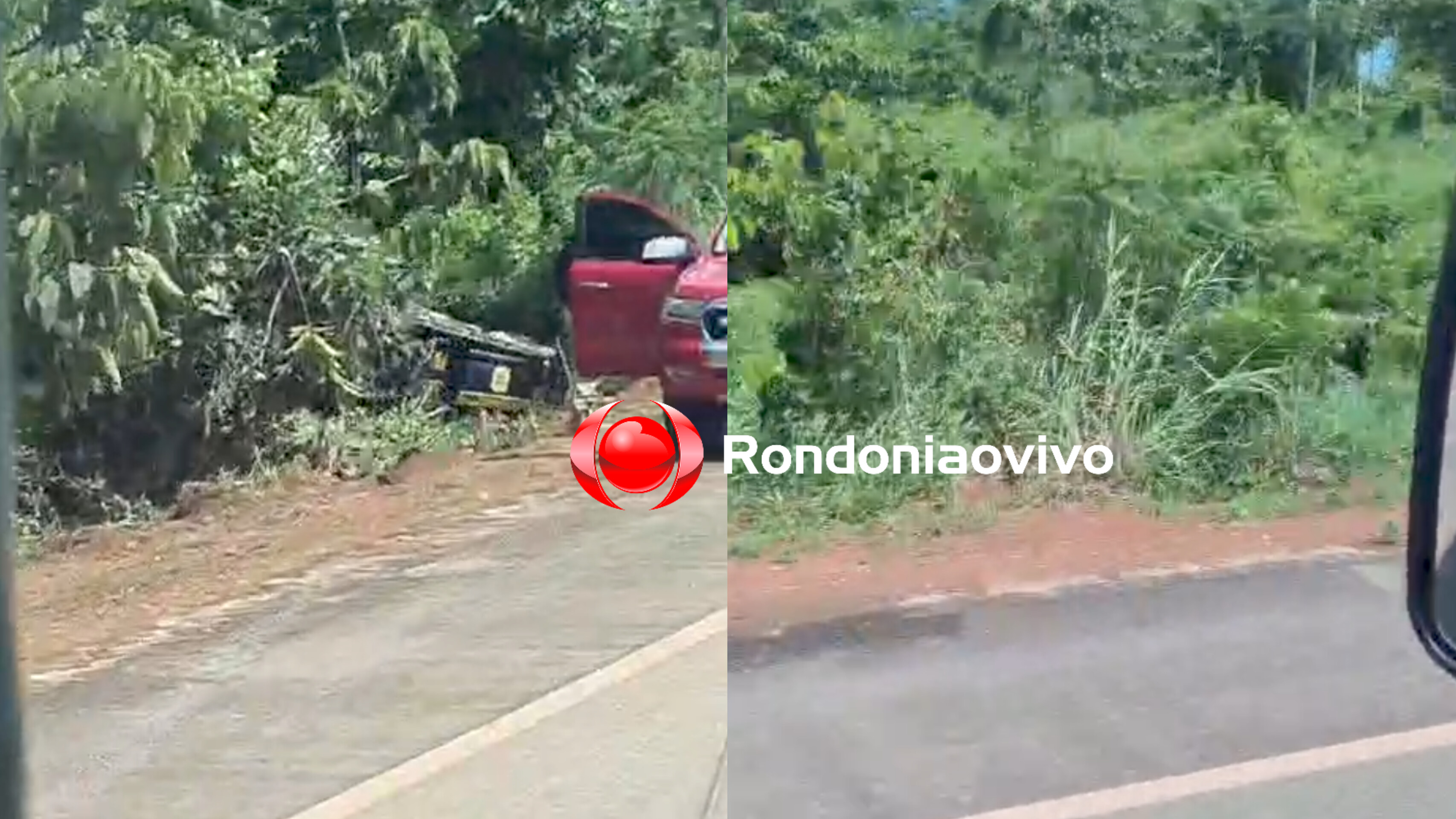 VÍDEO: Viatura da PRF capota em ribanceira durante acidente na BR-425