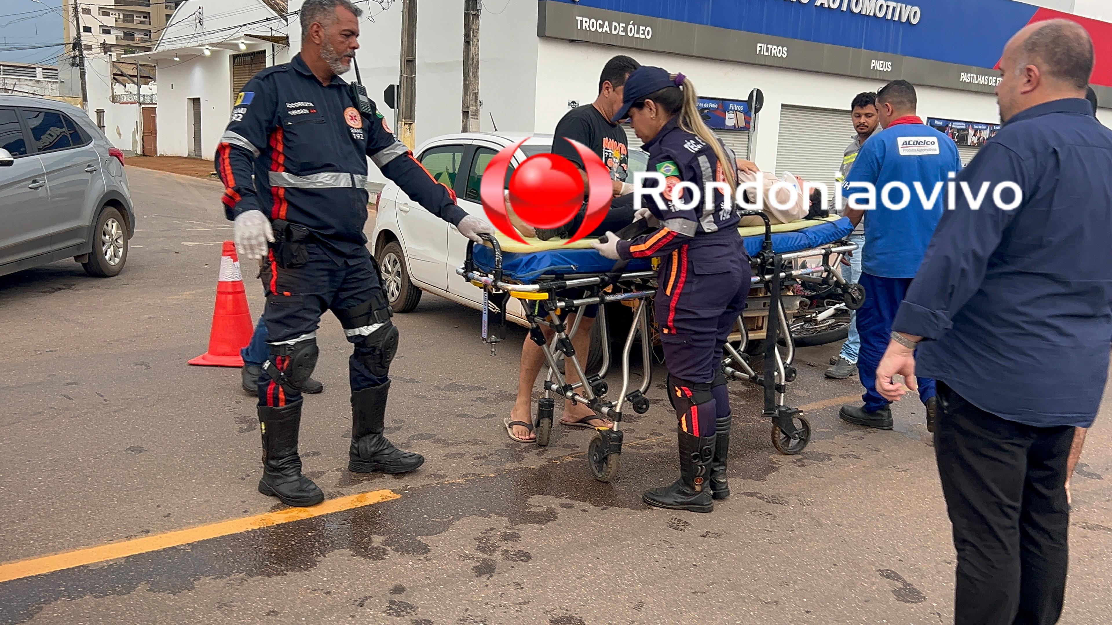 URGENTE: Motorista de Gol avança cruzamento e deixa motociclista ferida