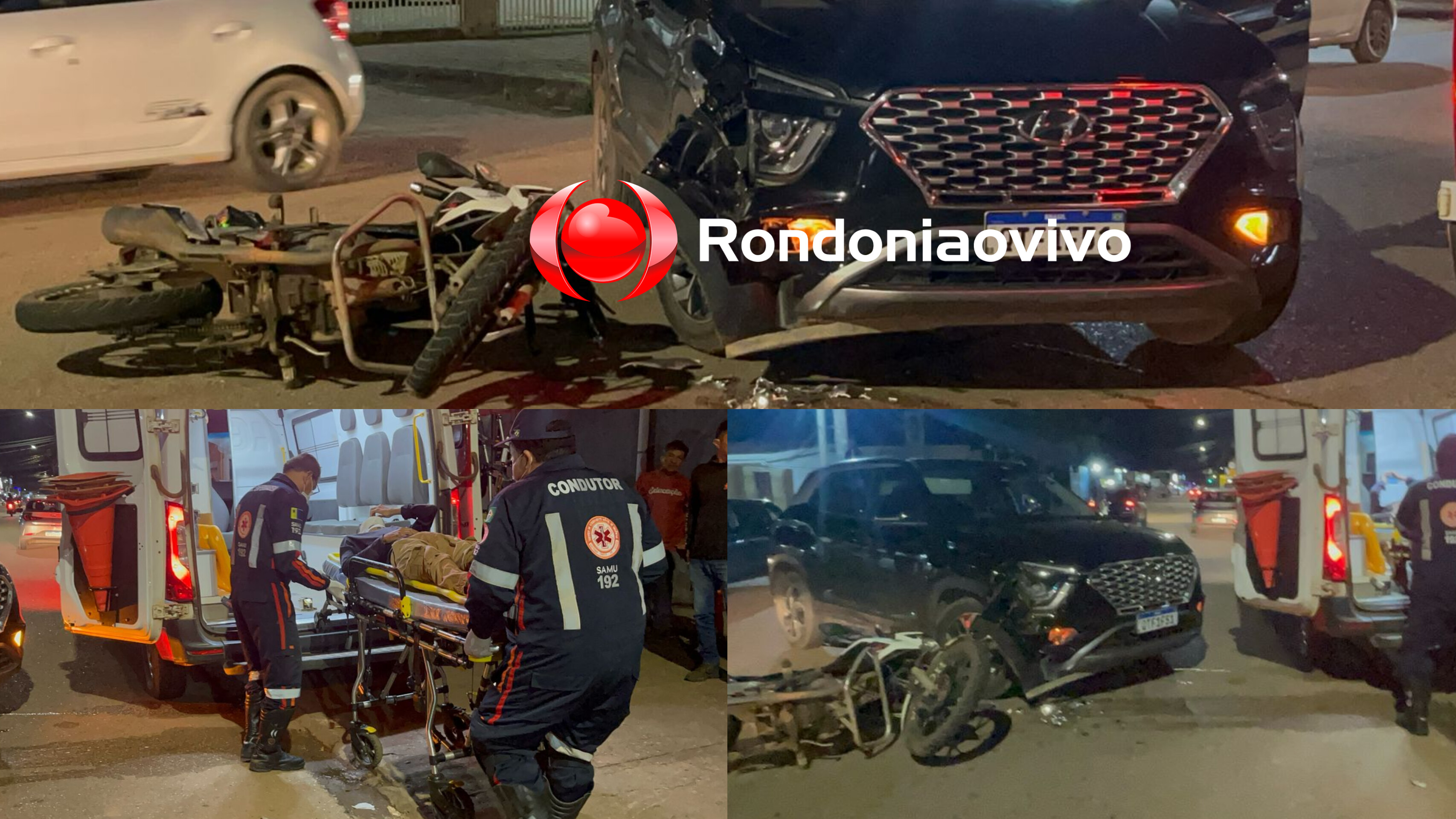 OUTRO ACIDENTE: Motoboy sofre ferimentos após colisão em Creta na Campos Sales 