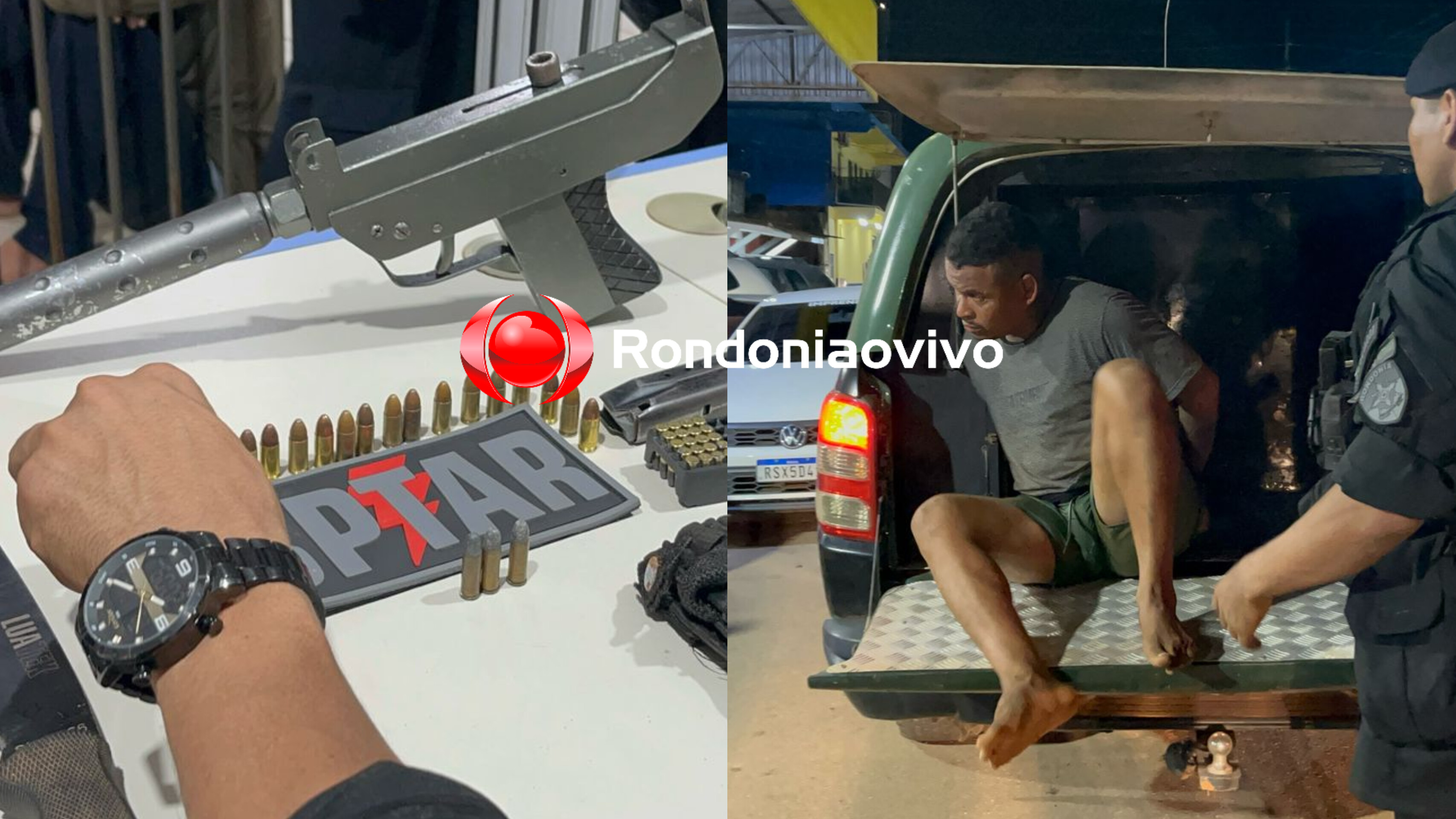 VULGO 'BRILHO DO CV': Acusado de fabricar armas é preso com submetralhadora 