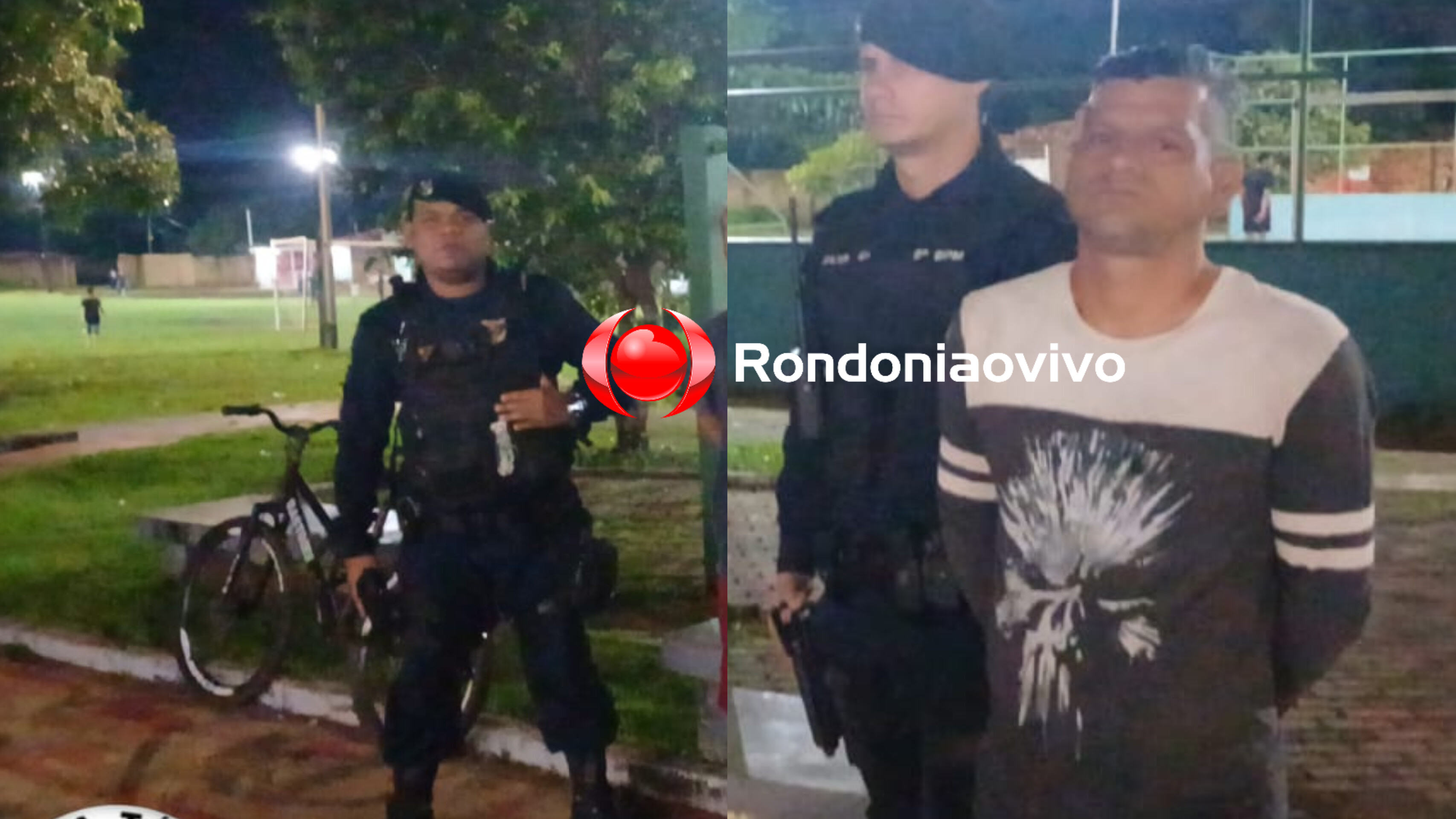 DESPREOCUPADO: Força Tática prende foragido 'tomando umas' em praça 