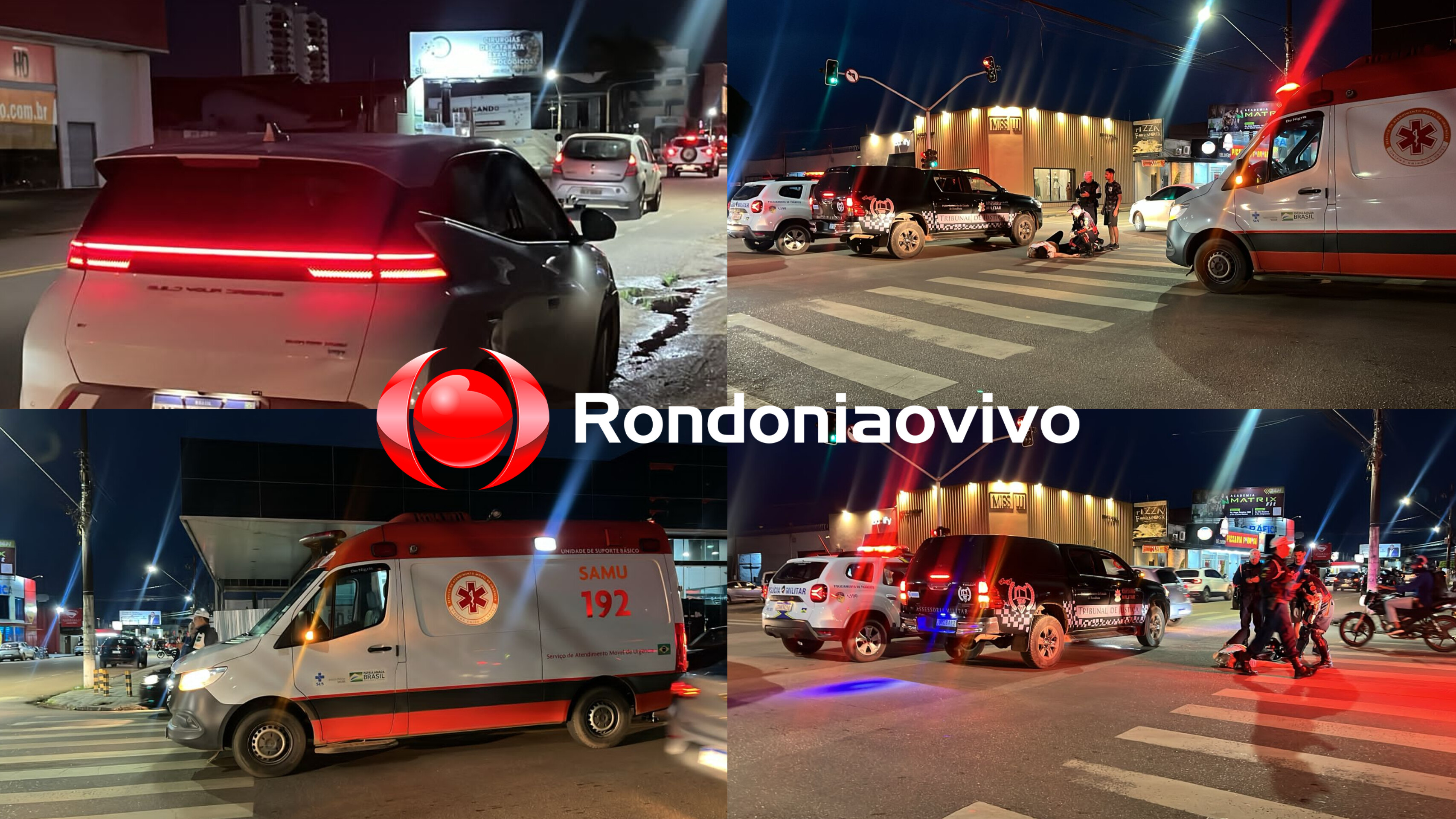 IMPRUDÊNCIA: Casal fica ferido após motorista de carro elétrico fazer conversão proibida 