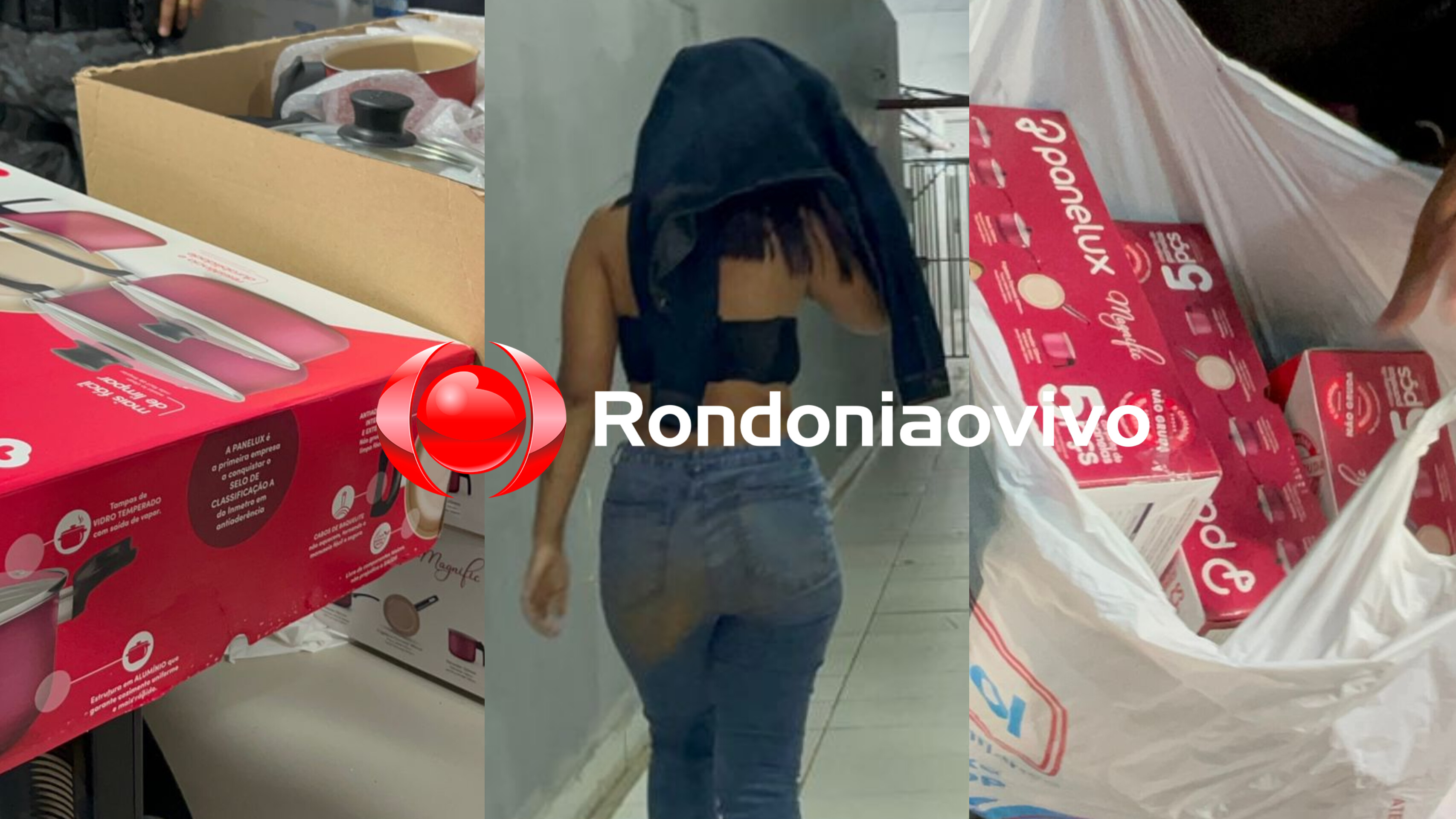 SHOPPING: Jovem é flagrada furtando três jogos de panelas na Americanas 