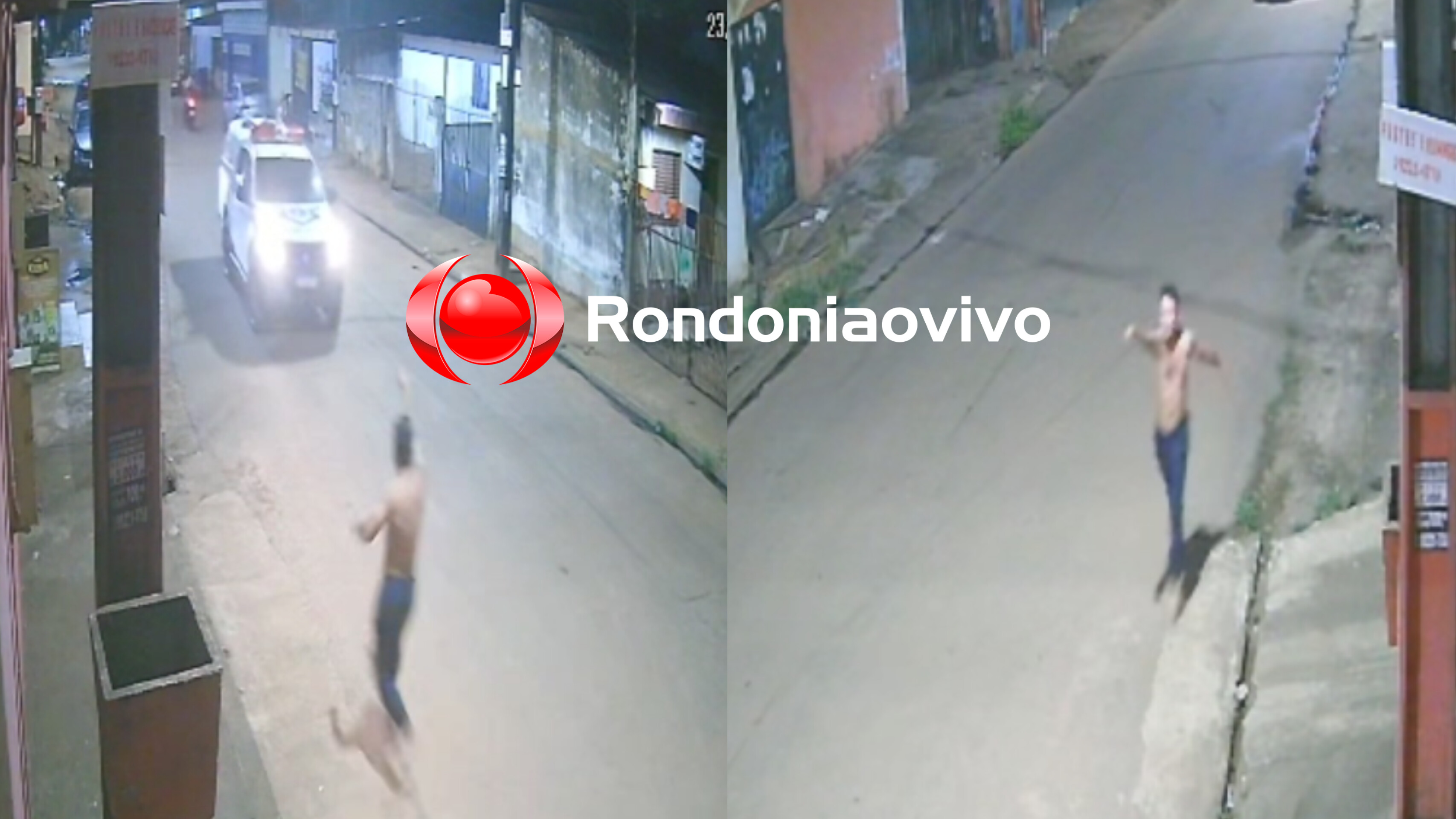 VÍDEO: Bandidos fazem roubo de moto, mas equipes da PM passam bem na hora 