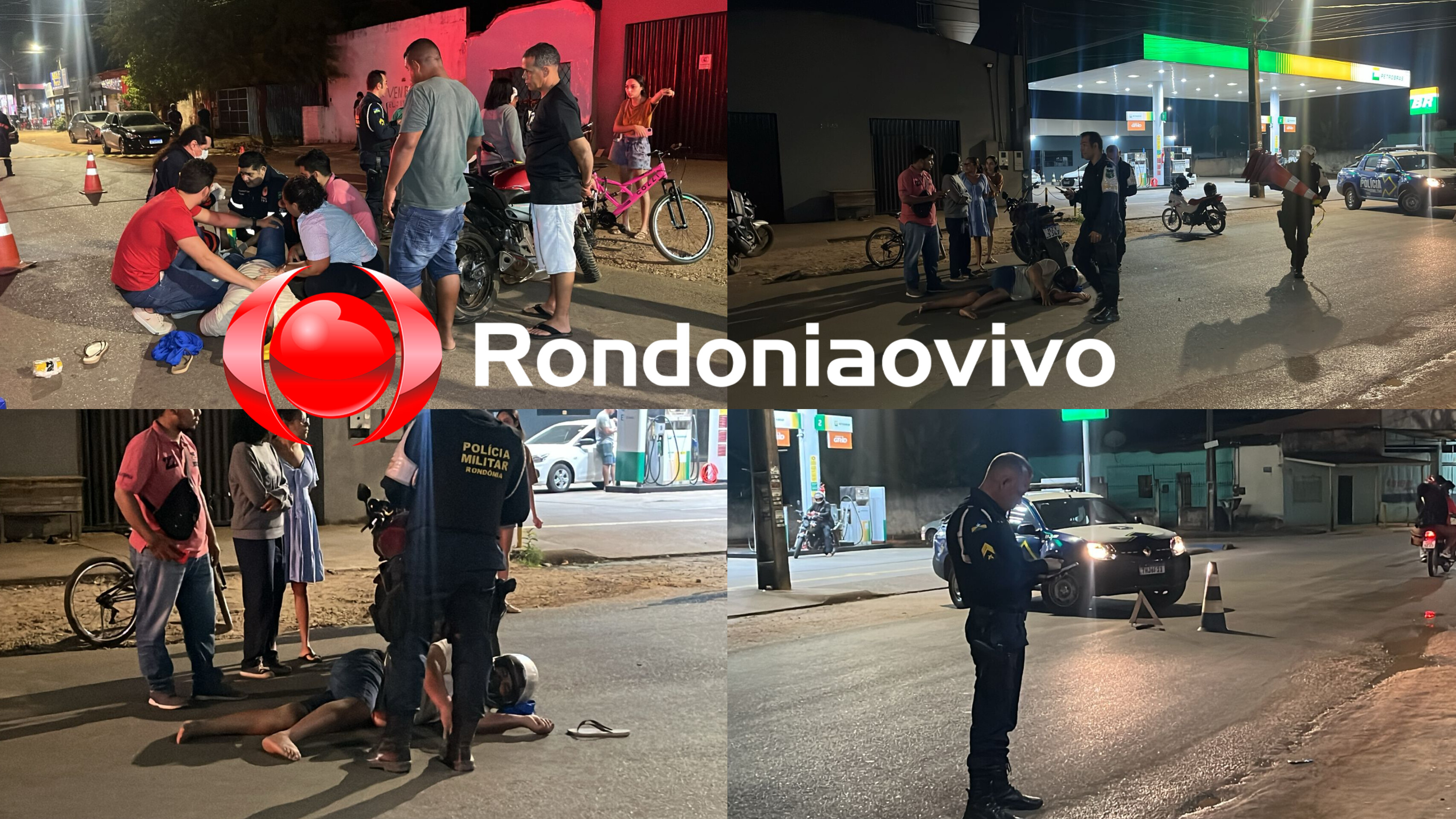 NA UNIÃO: Motociclista quebra a perna após atropelamento de ciclista 