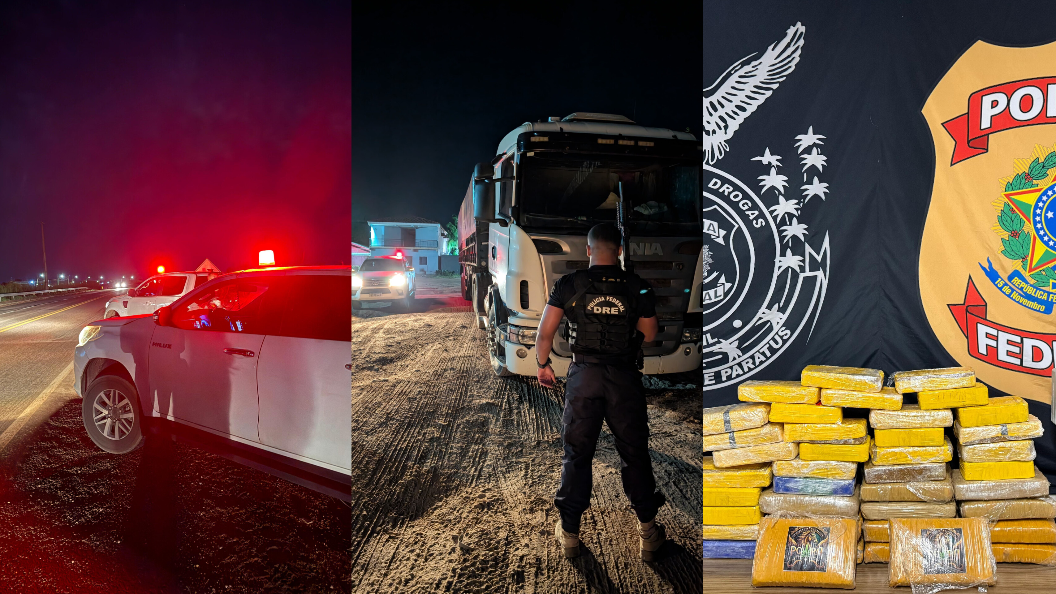 BR-364: PF prende traficante com 40 quilos de drogas após perseguição caminhão 