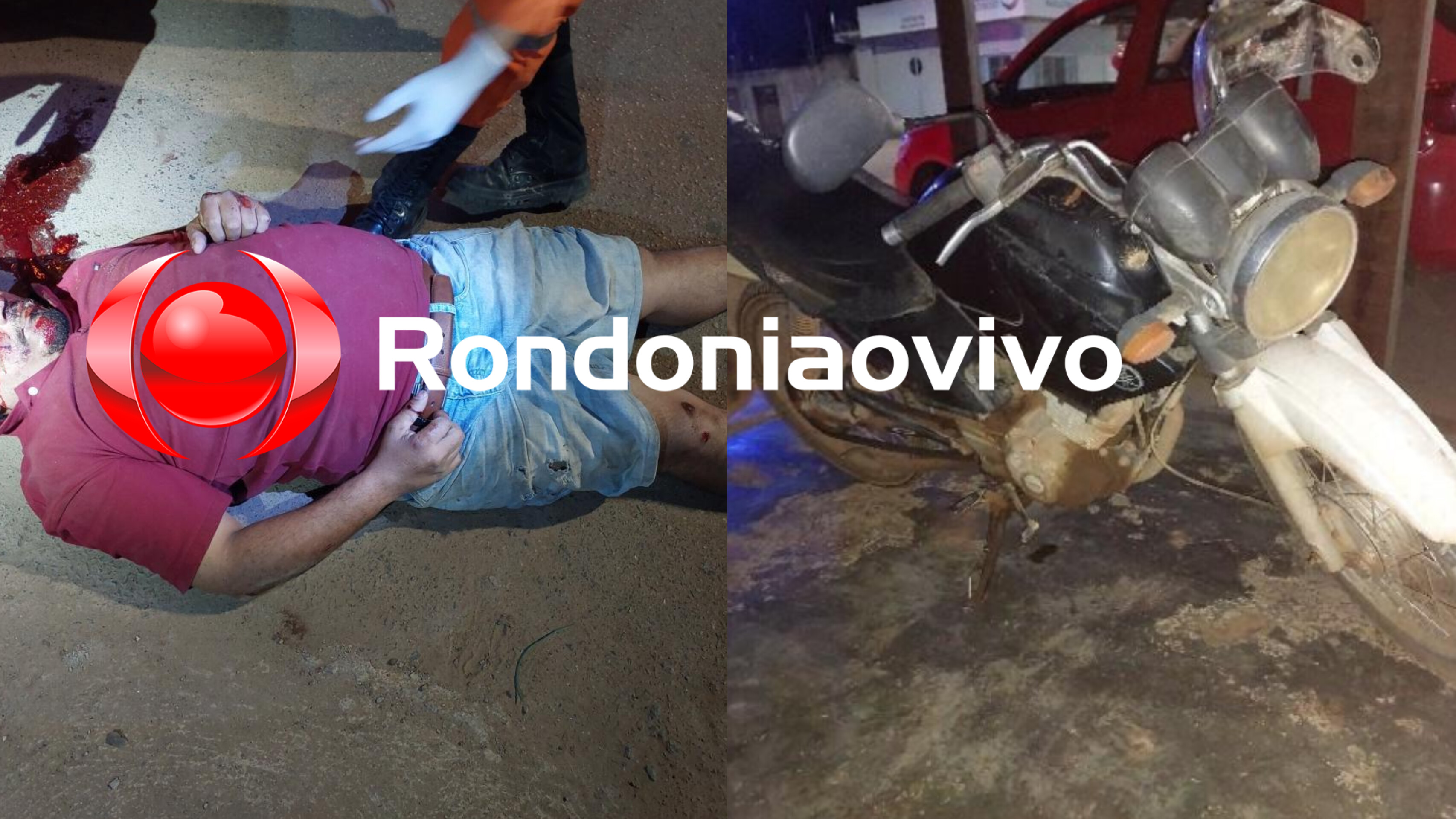 INCONSCIENTE: Motociclista é vítima de grave acidente ao perder controle de veículo