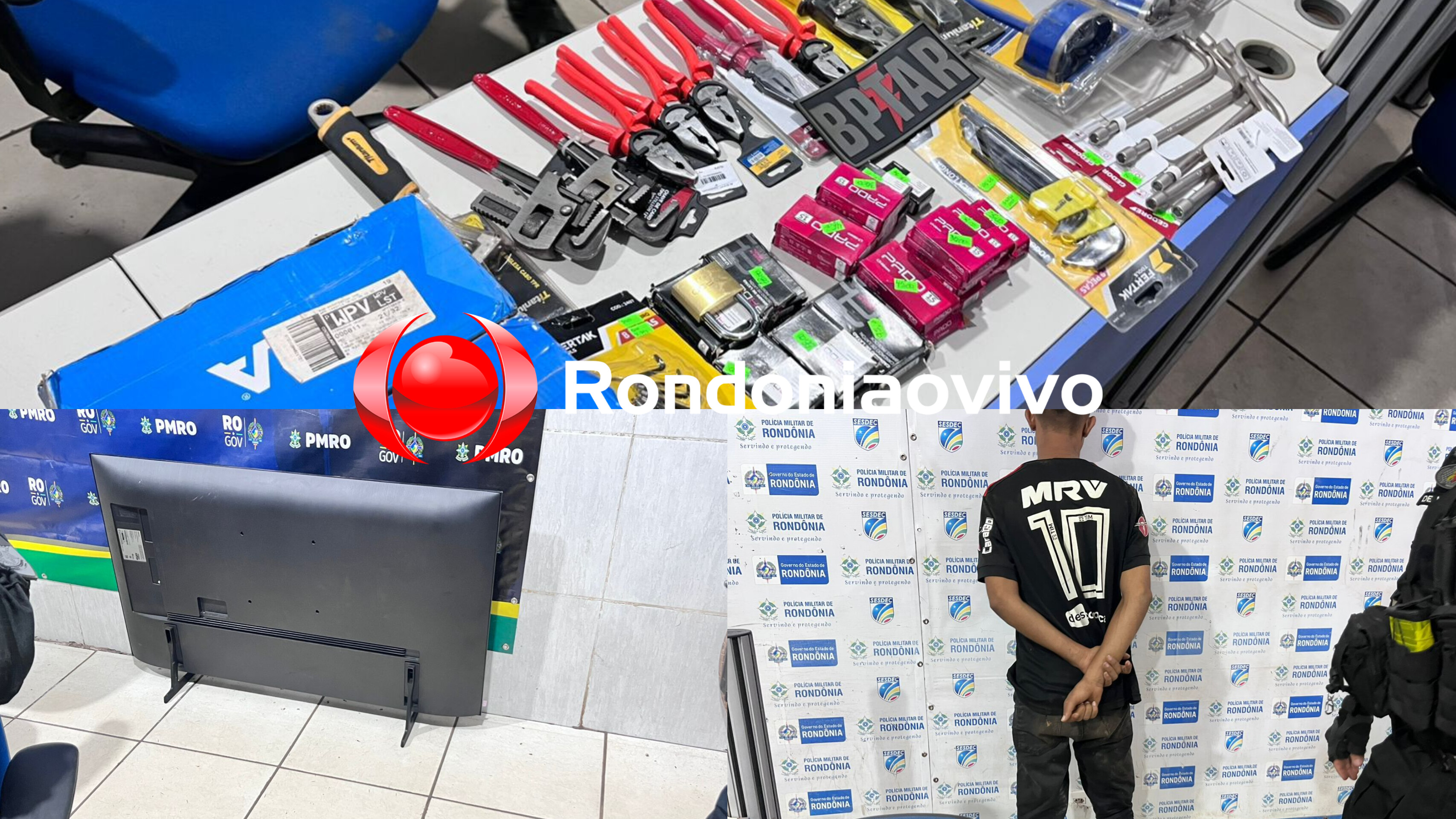 URGENTE: Criminoso acusado de furto na loja Gazin é preso pela PM 