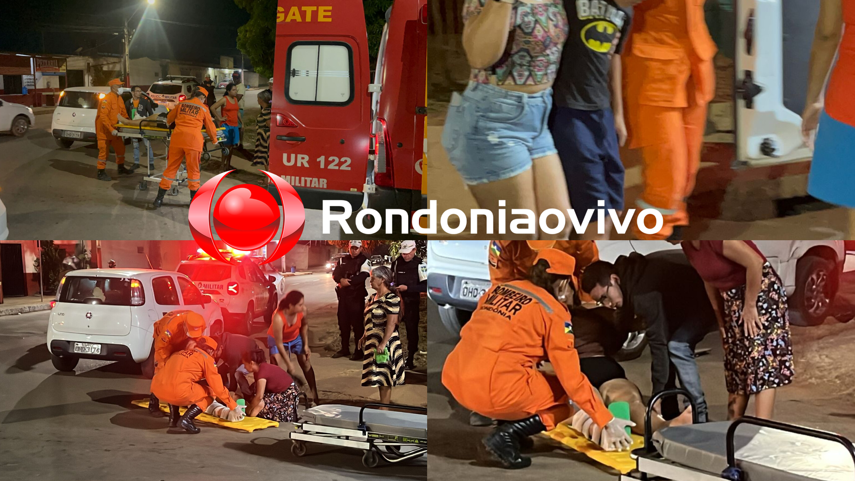 QUEDA DE MOTO: Criança e mulher sofrem ferimentos após acidente na zona Leste 