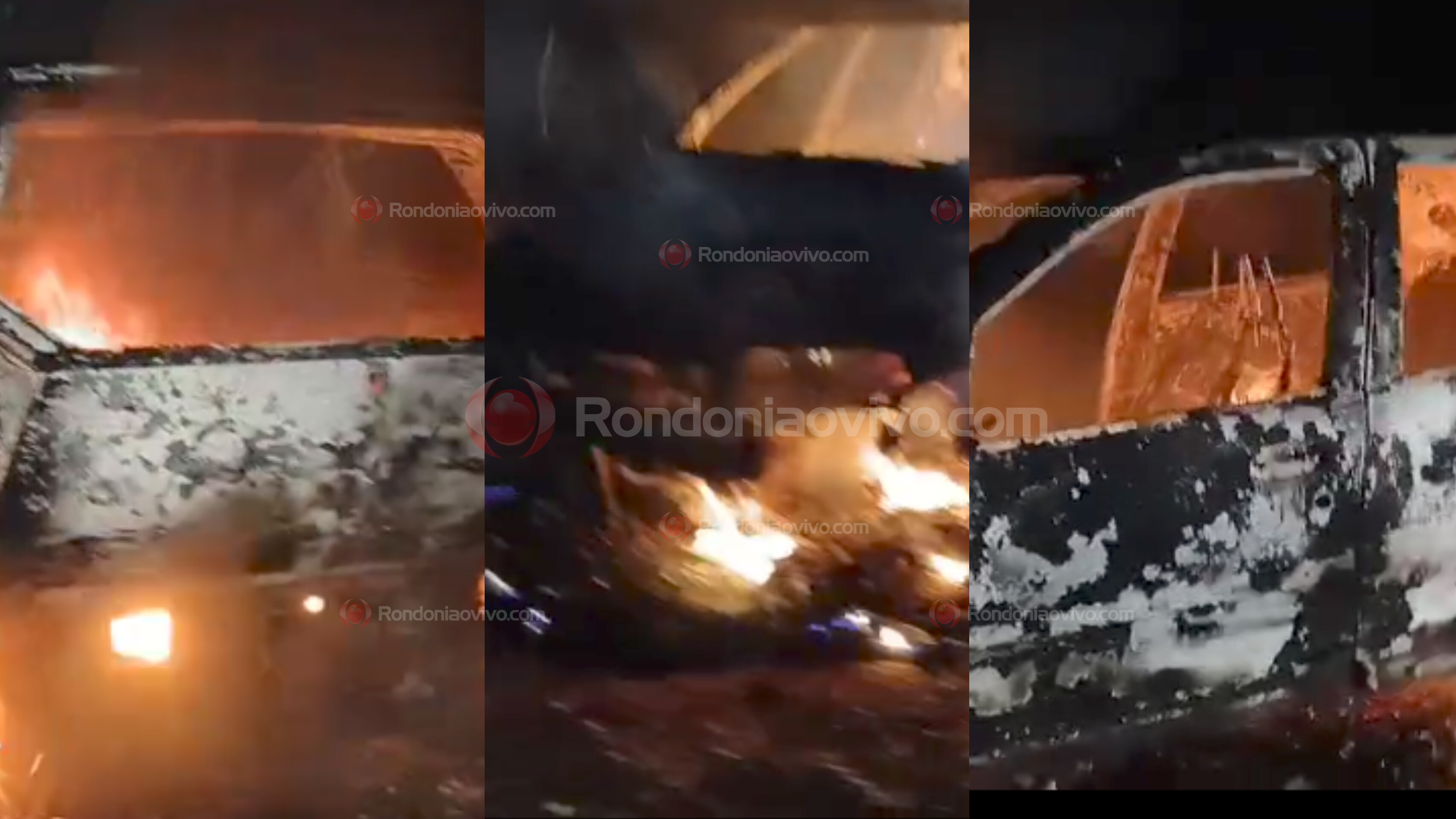 VÍDEO: Carro é destruído por incêndio no Espaço Alternativo 