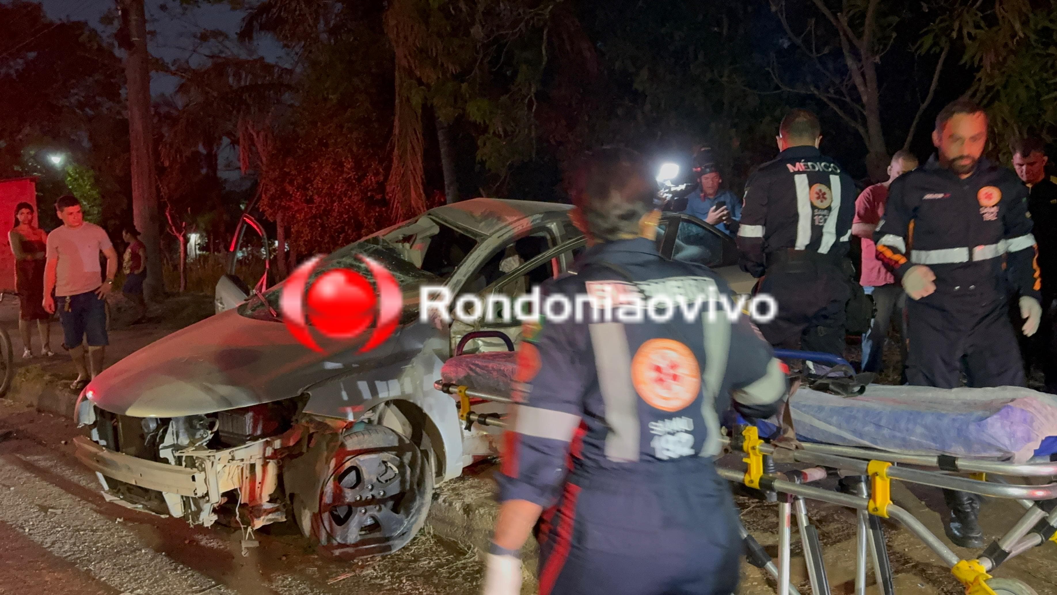 VÍDEO: Mulher fica gravemente ferida após capotamento na BR-364