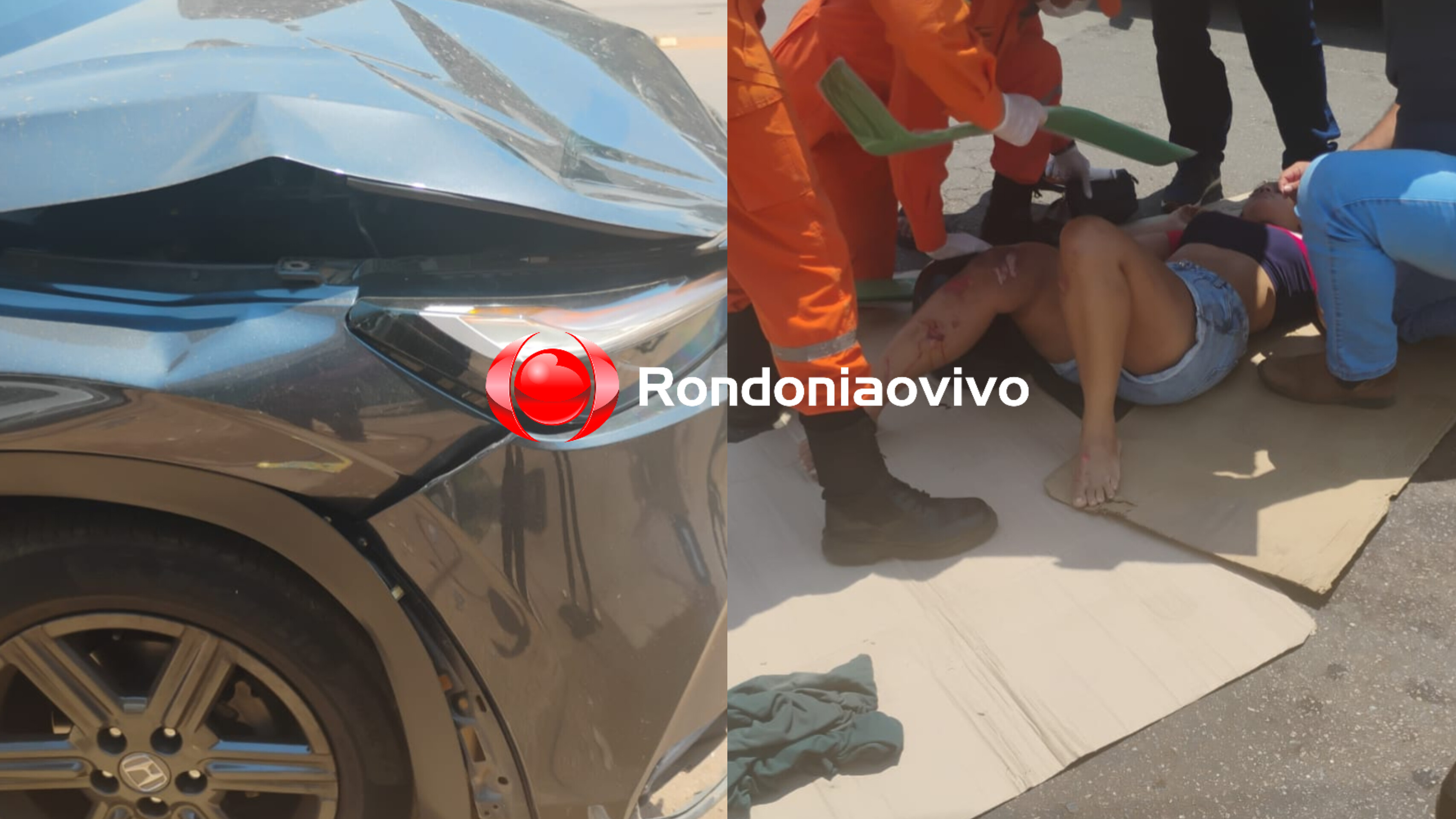 SEMÁFORO: Passageira de moto sofre fratura exposta em acidente na Rio de Janeiro 