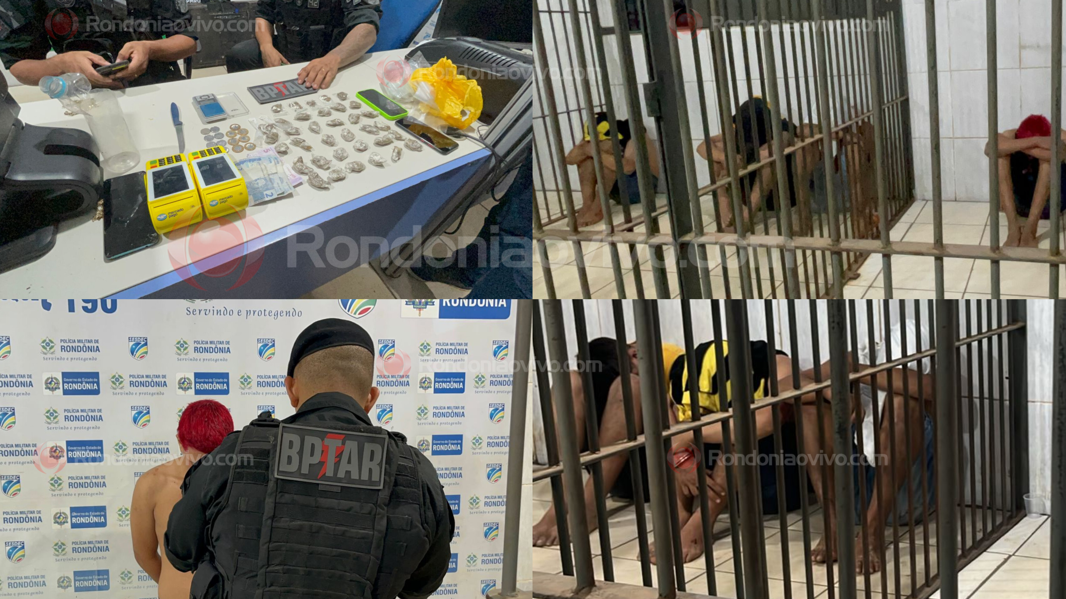 PONTO DO TRÁFICO: Quatro adolescentes e jovem são flagrados em boca de fumo fechada pelo BPTAR 