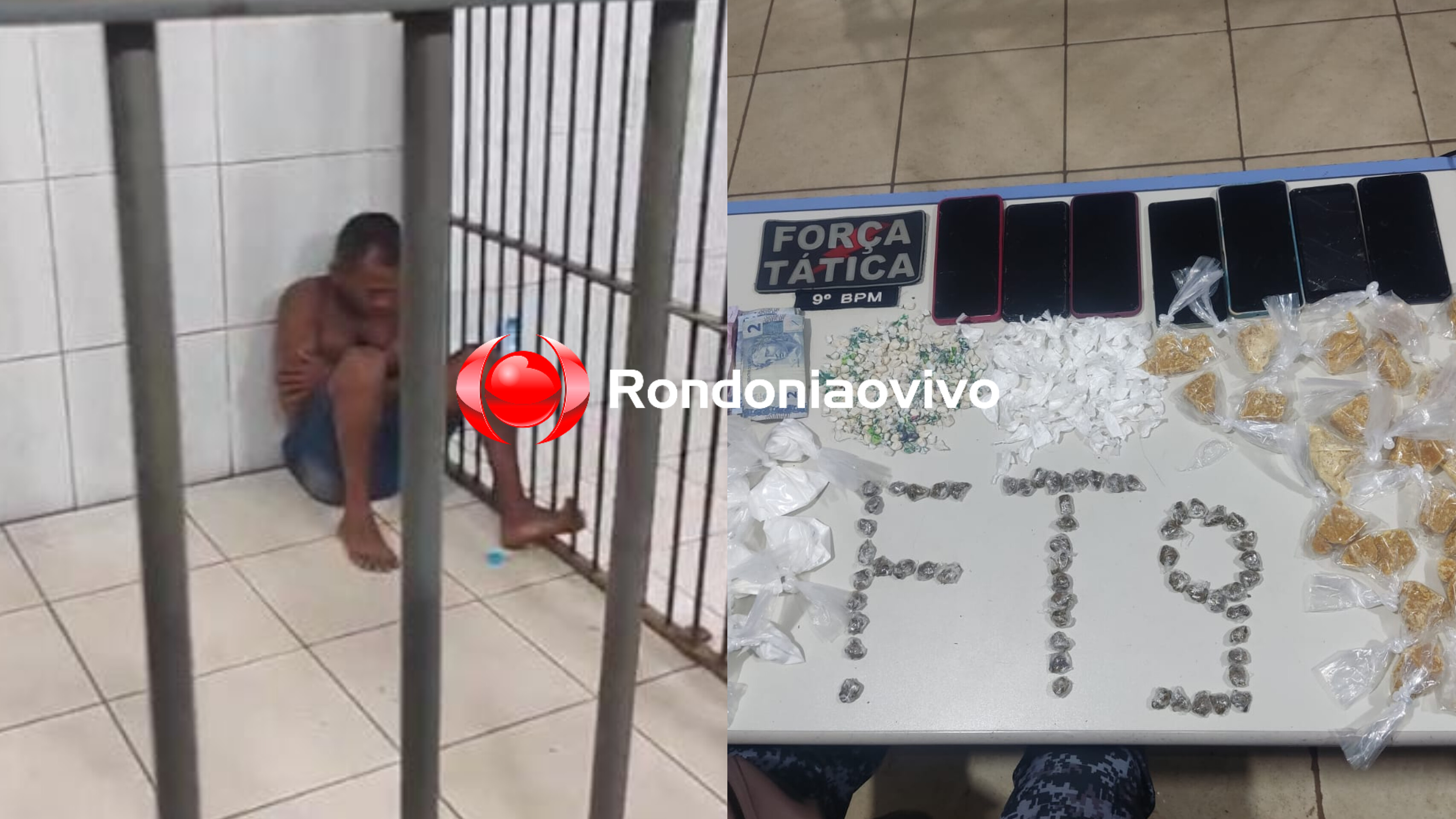 NO FLAGRA: Polícia fecha boca de fumo e prende traficante na zona Leste 