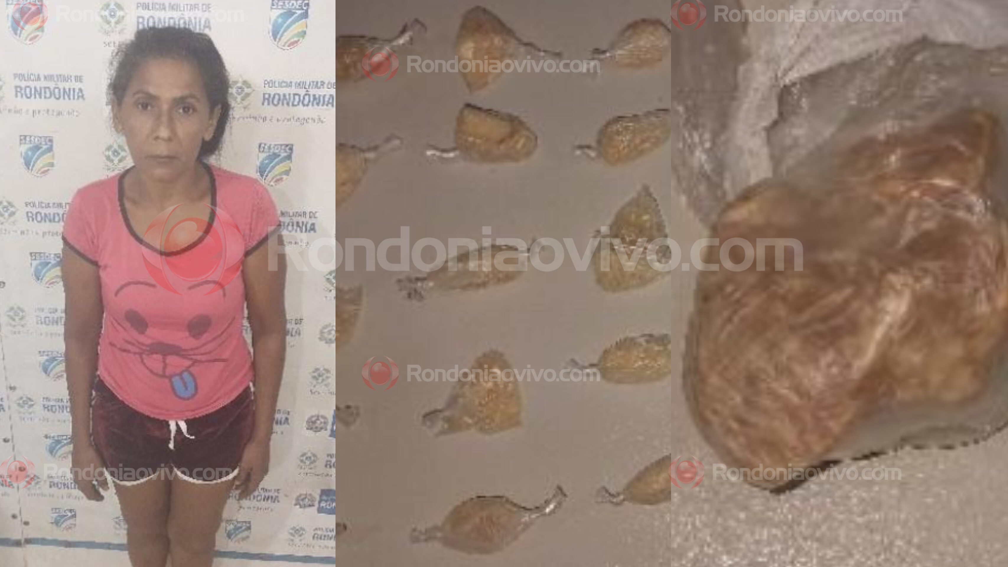 'MEU ESTOQUE': Mulher flagrada com várias porções de drogas diz que era só pra consumo 