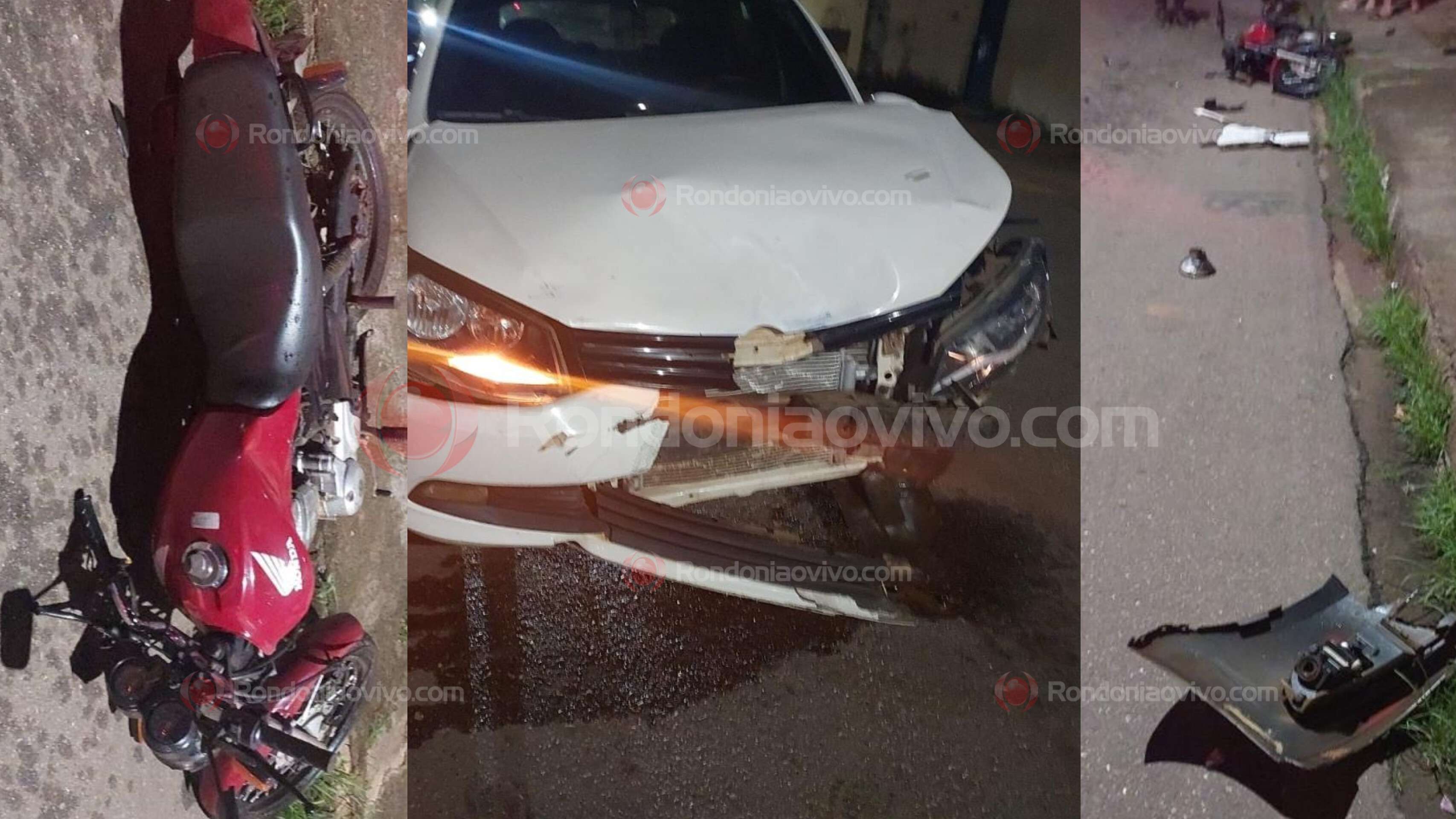 INTUBADO: Motociclista vai parar na calçada e fica em estado gravíssimo após acidente 