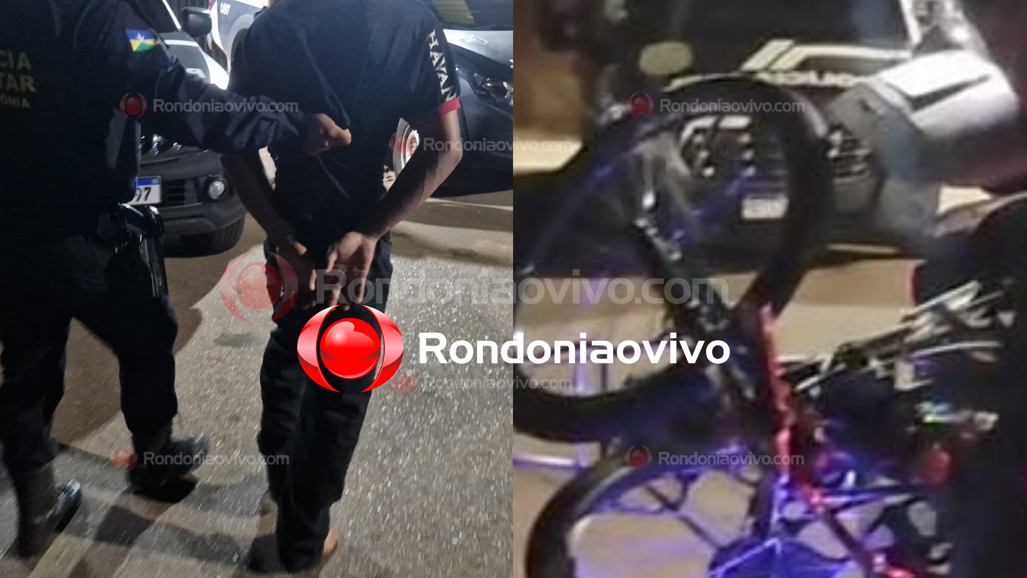 ARRISCOU: Jovem leva bala de borracha nas costas ao tentar fugir da polícia em bicicleta