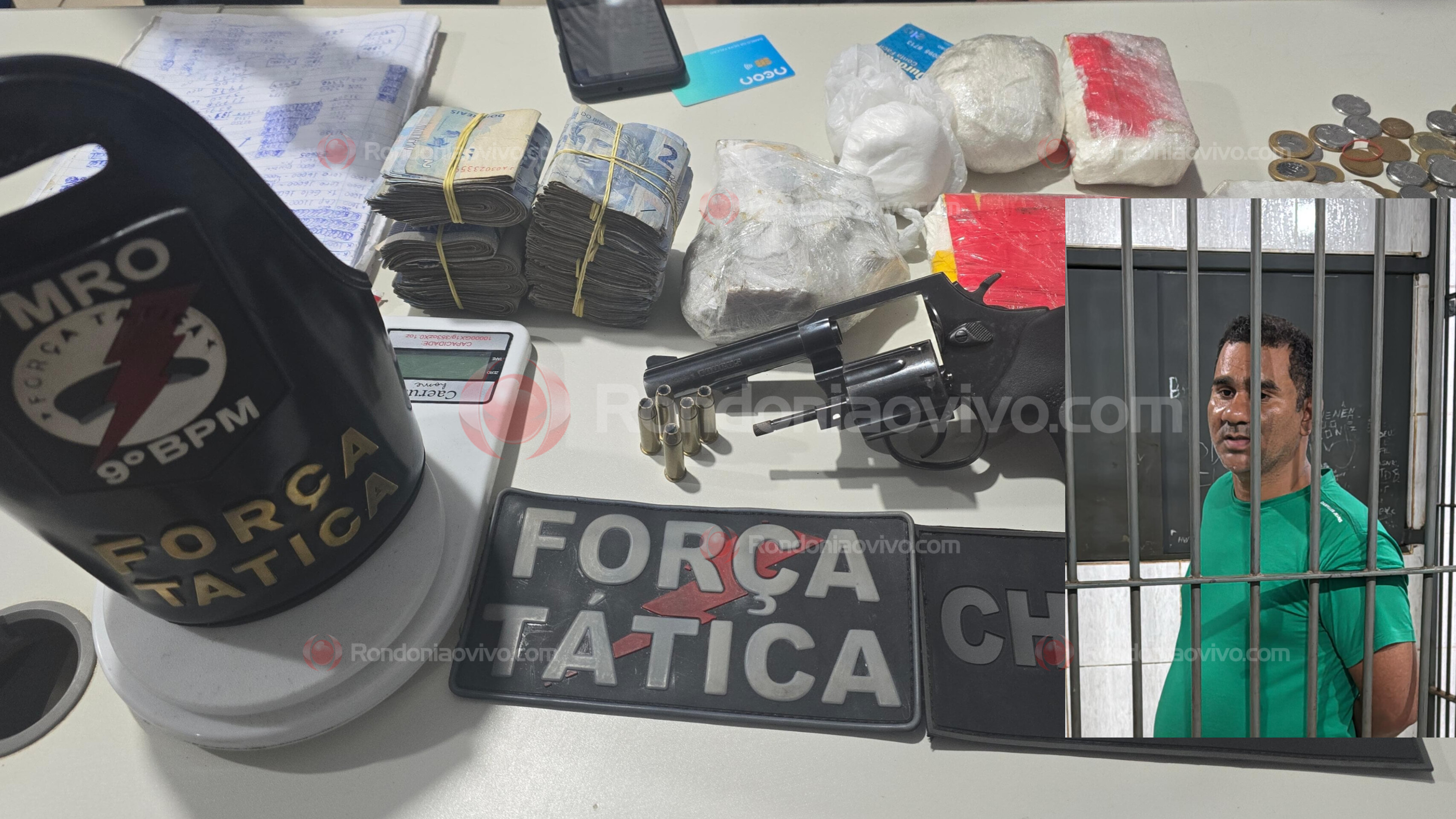 FORAGIDO DO AM: Força Tática do 9° BPM prende 'Kiko do CV' com arma e drogas 