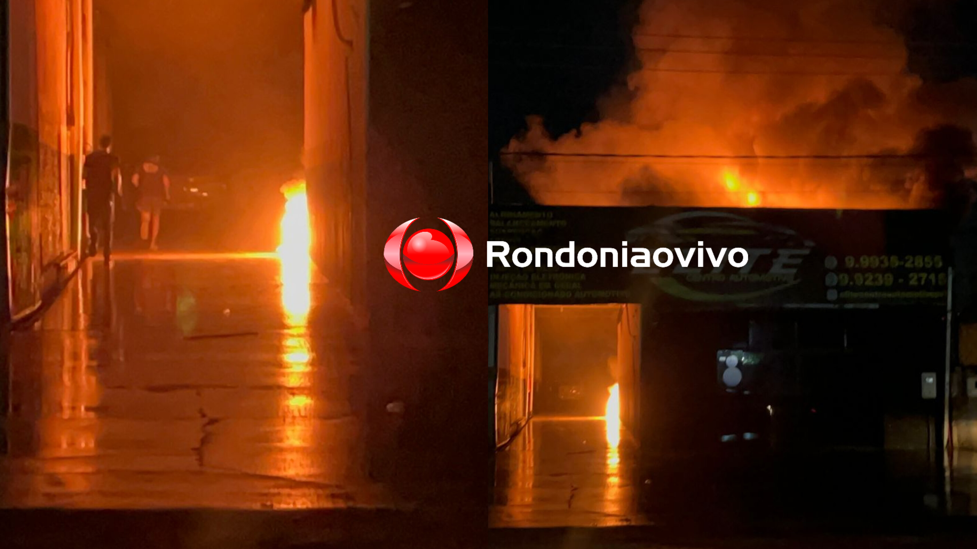 VÍDEOS: Incêndio de grande proporção atinge centro automotivo na capital 