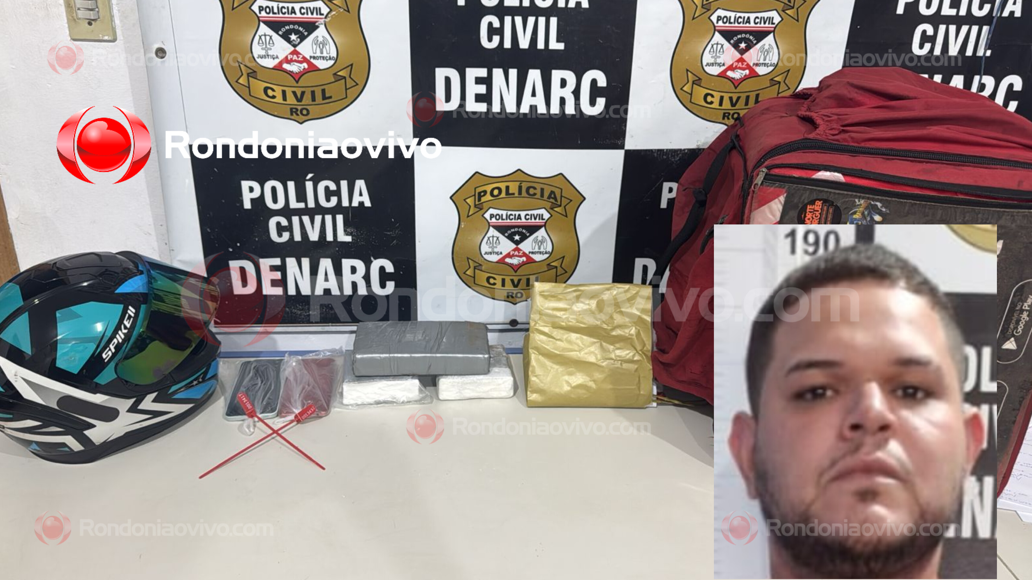 TRAFICANDO: Denarc prende motoboy com três quilos de drogas em bolsa de entregas