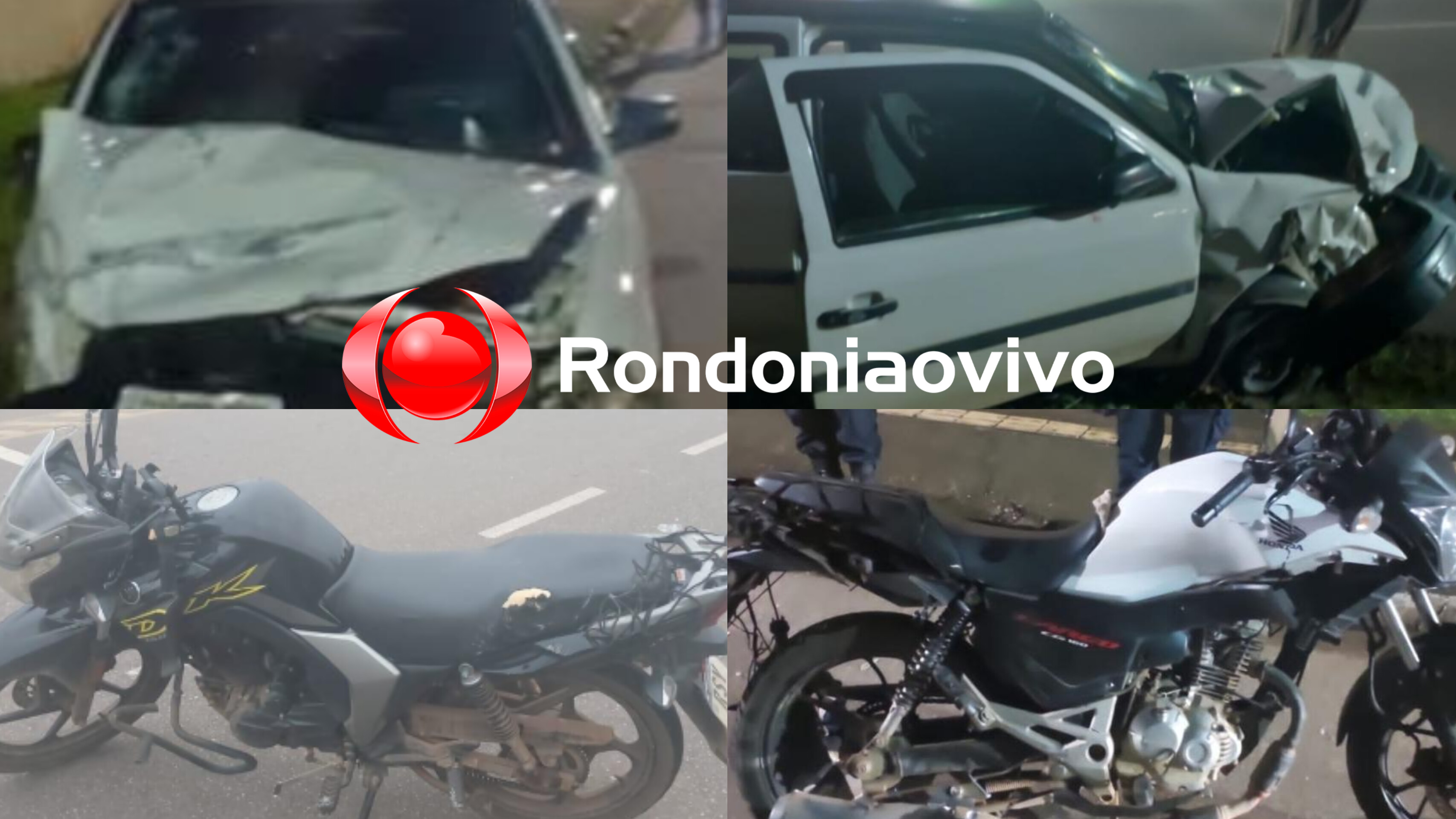 NA PINHEIRO: Cinco pessoas ficam feridas após acidente entre carro e duas motos