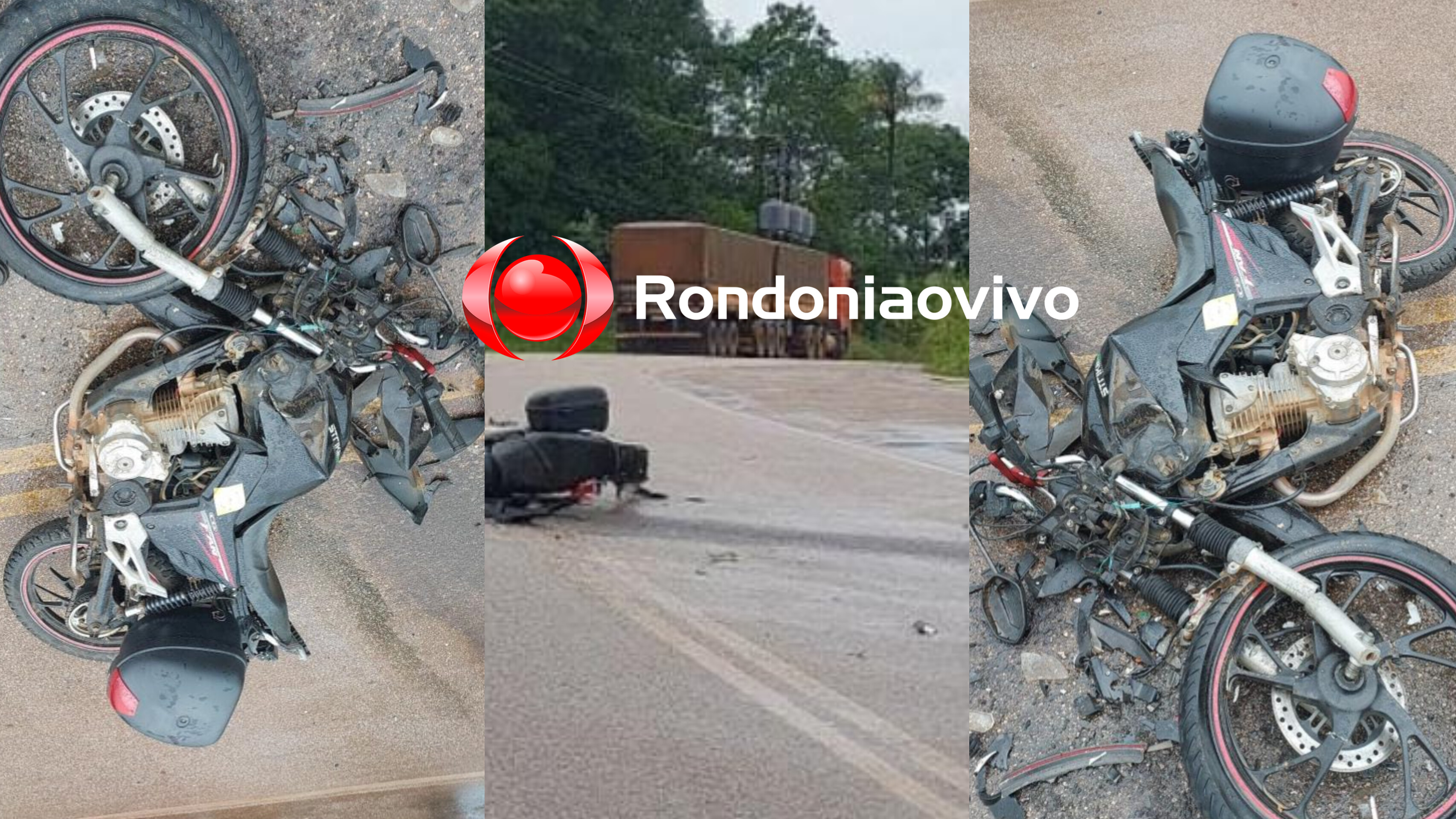 URGENTE: Carreta passa por cima de motocicleta na Estrada da Penal 