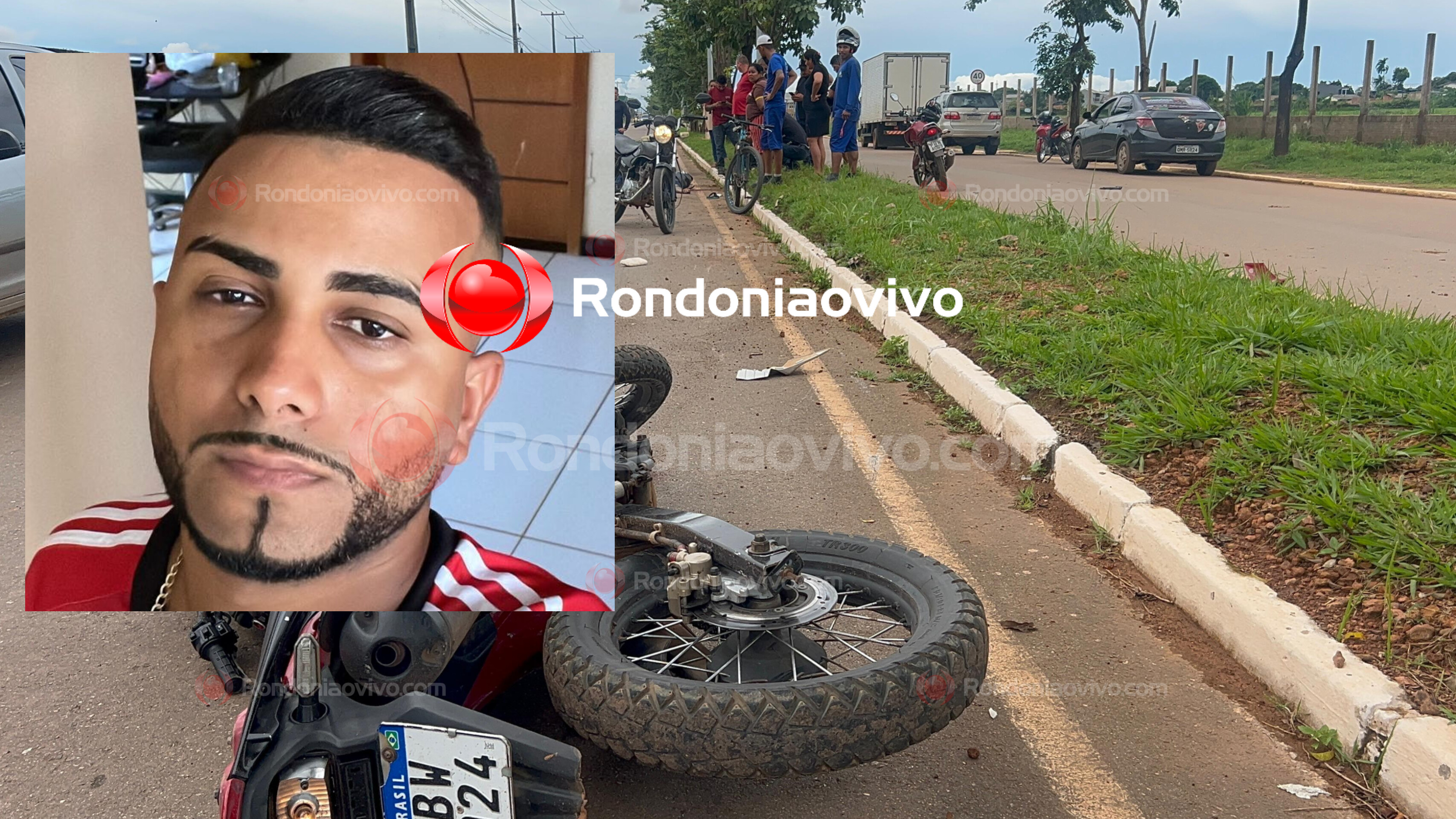 IDENTIFICADO: Motociclista morre após bater em árvore na Guaporé