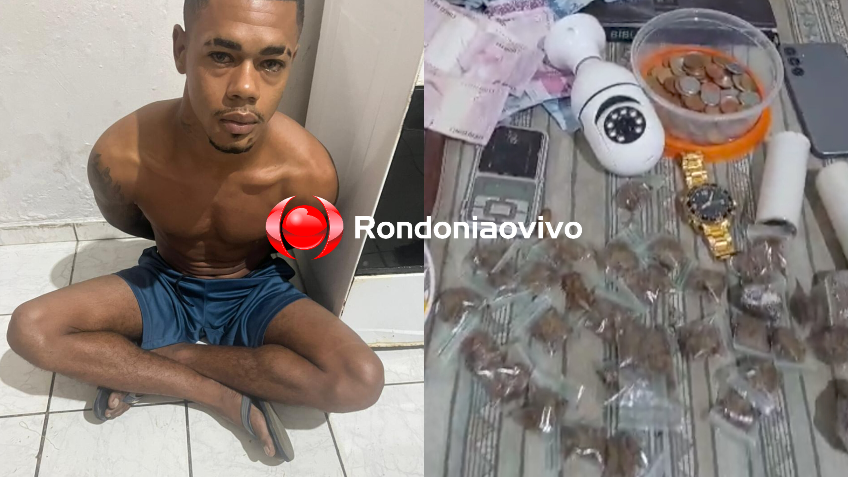 VÍDEOS: Equipe do sargento Machado fecha boca de fumo no Centro e prende foragido 