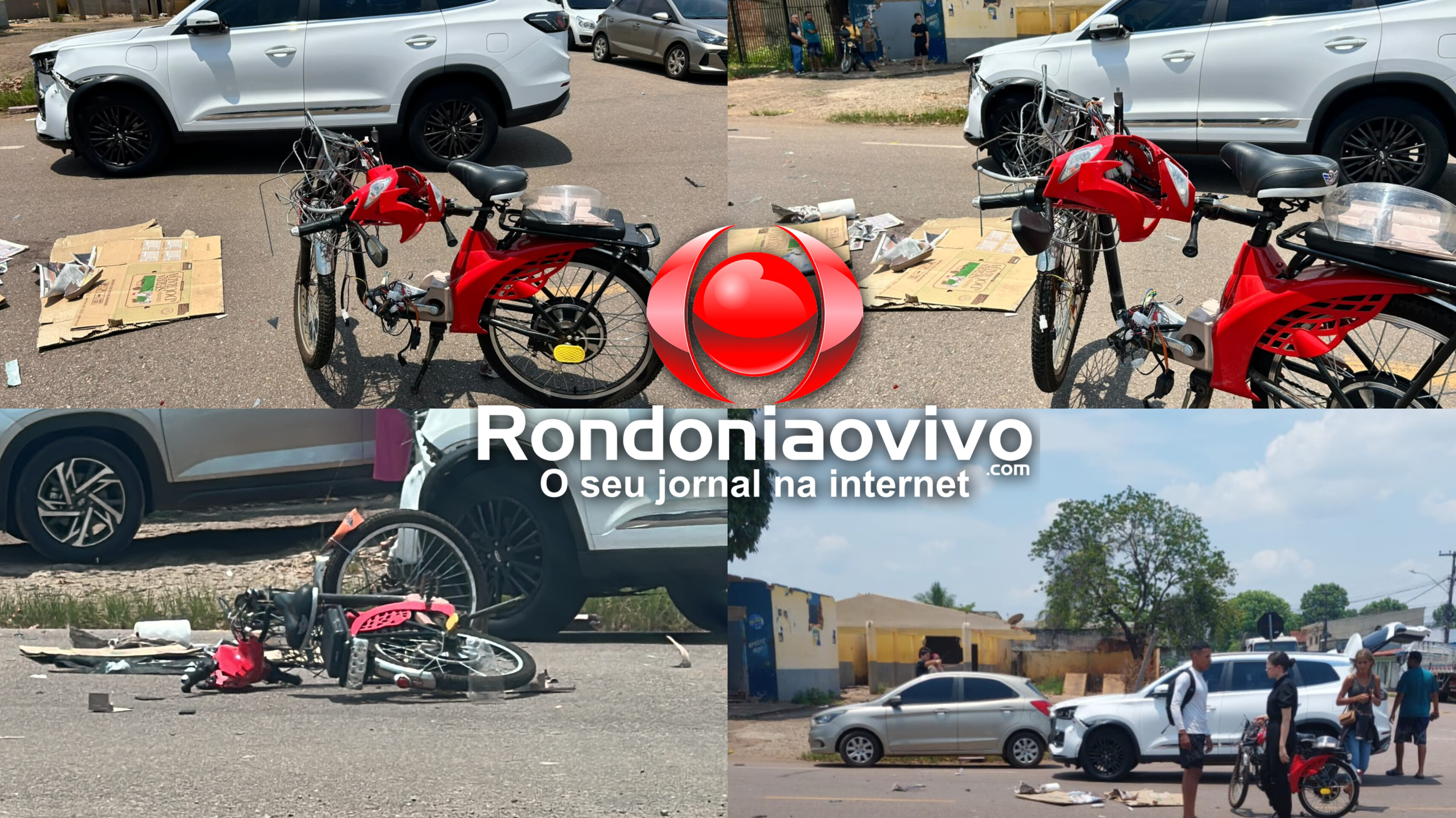 ASSISTA: Alunas em bike elétrica ficam gravemente feridas em acidente na saída de escola