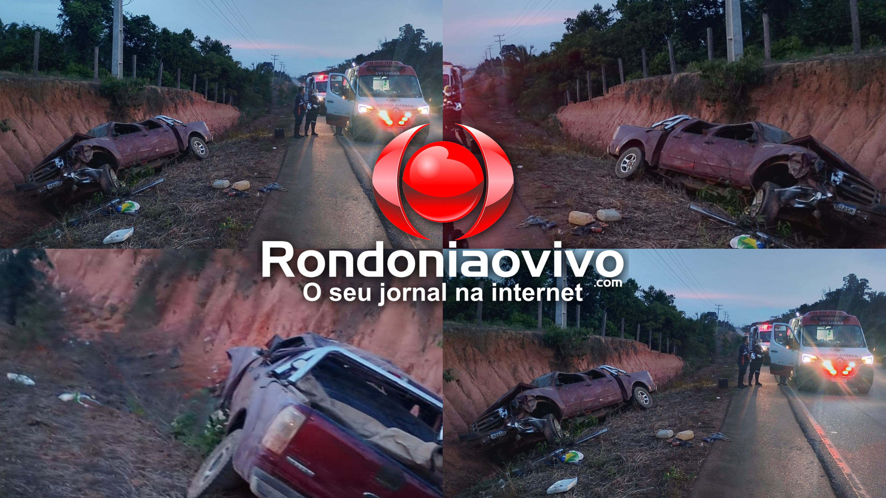 URGENTE: Grave capotamento de caminhonete é registrado próximo a presídios