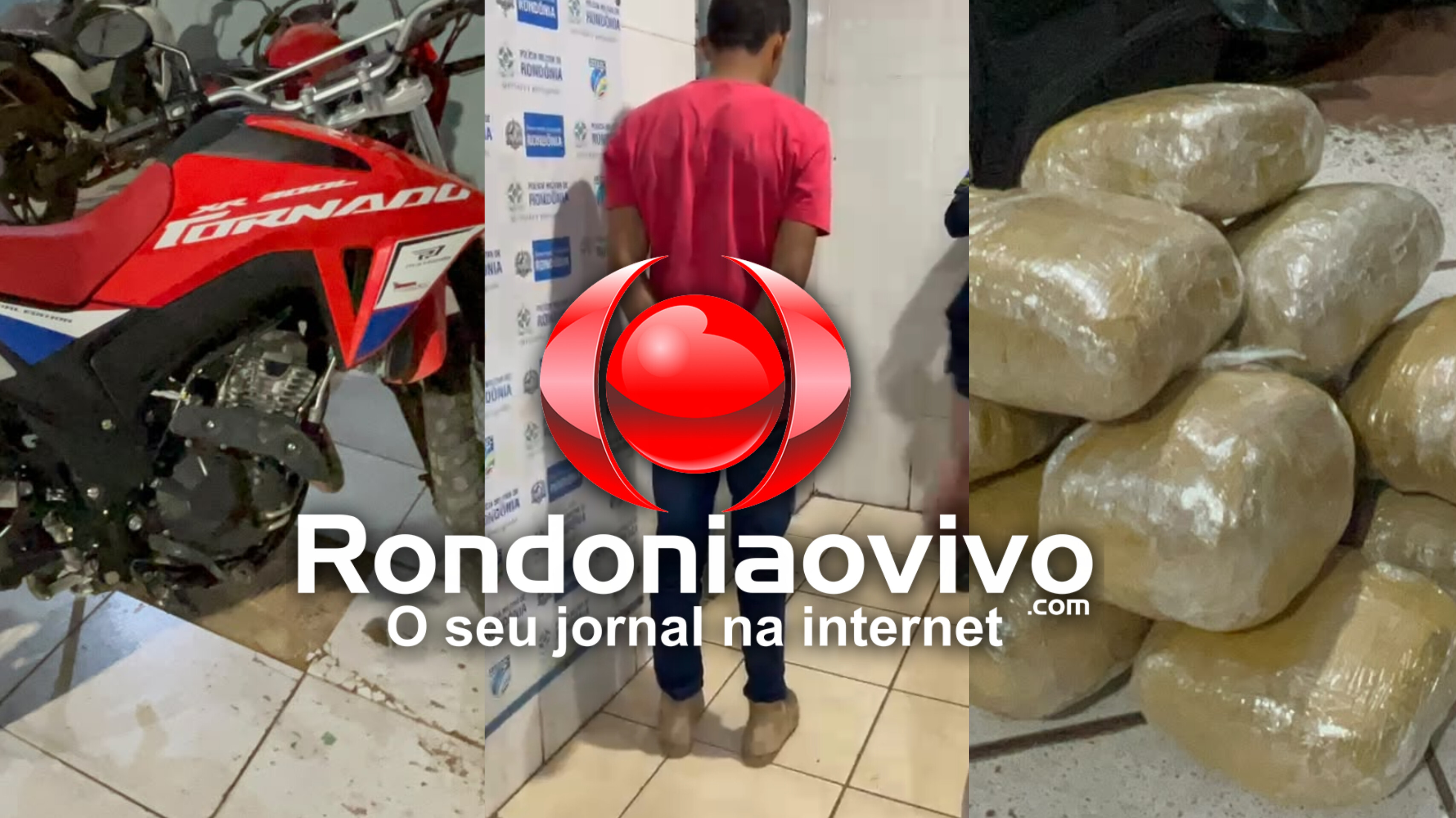 PERSEGUIÇÃO NA 364: Condutor de Tornado 300 é preso com quase 20 quilos de drogas