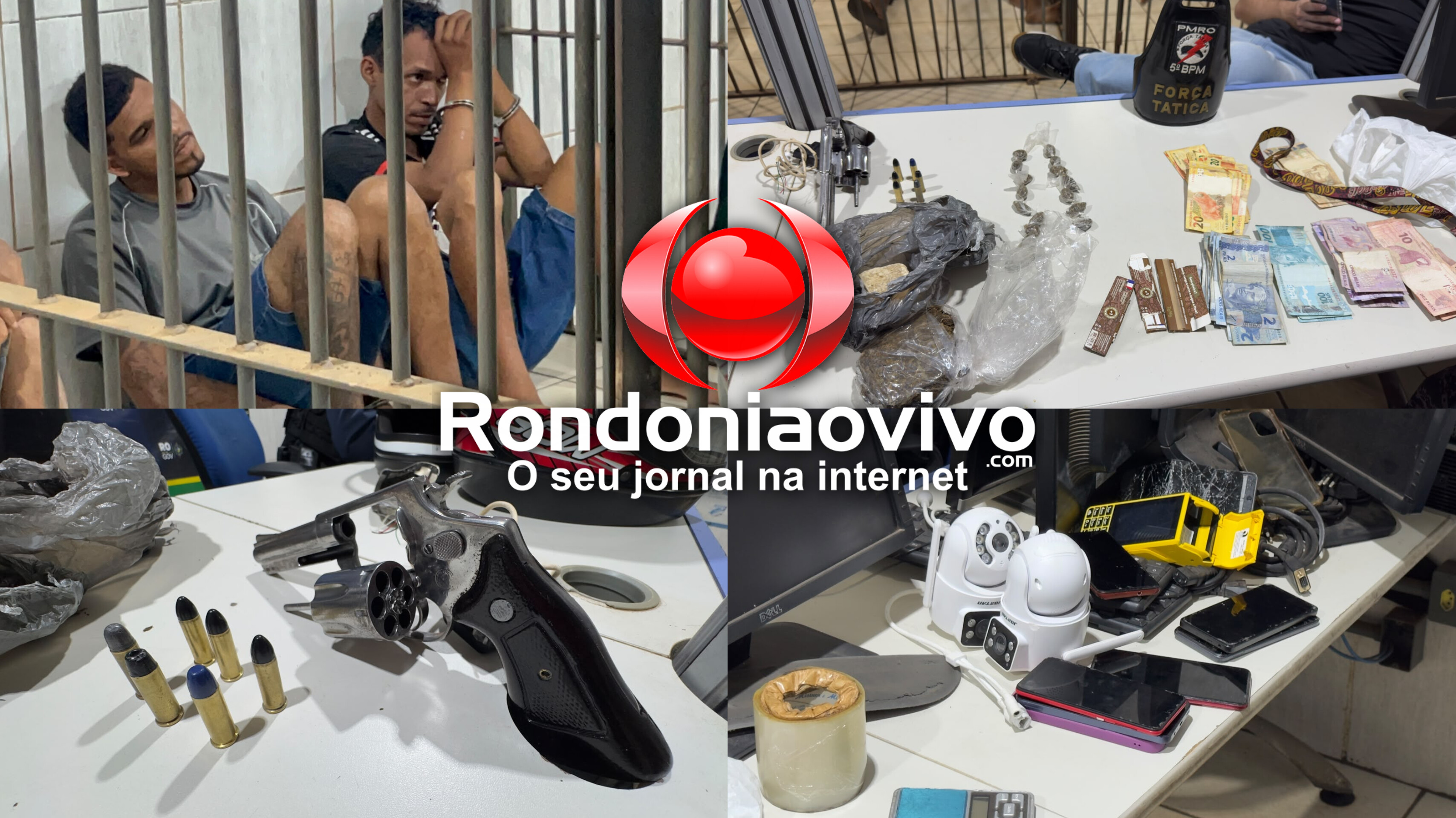 VÍDEO: Acusados de tráfico são presos com arma da PC do AM em distribuidora de fachada