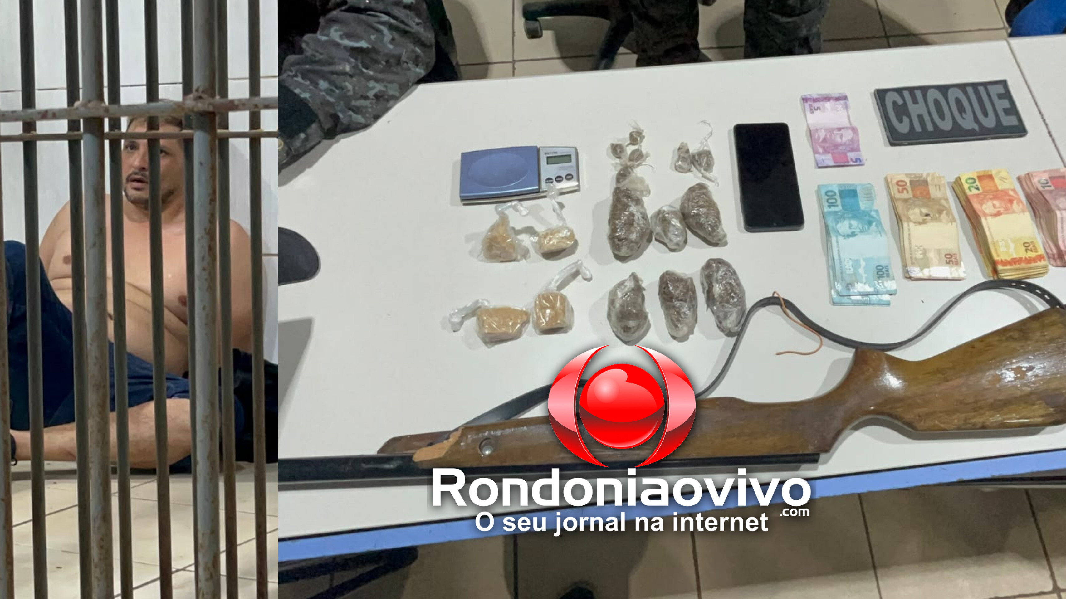 ASSISTA: Apenado acusado de tráfico é preso pelo Batalhão de Choque no Centro