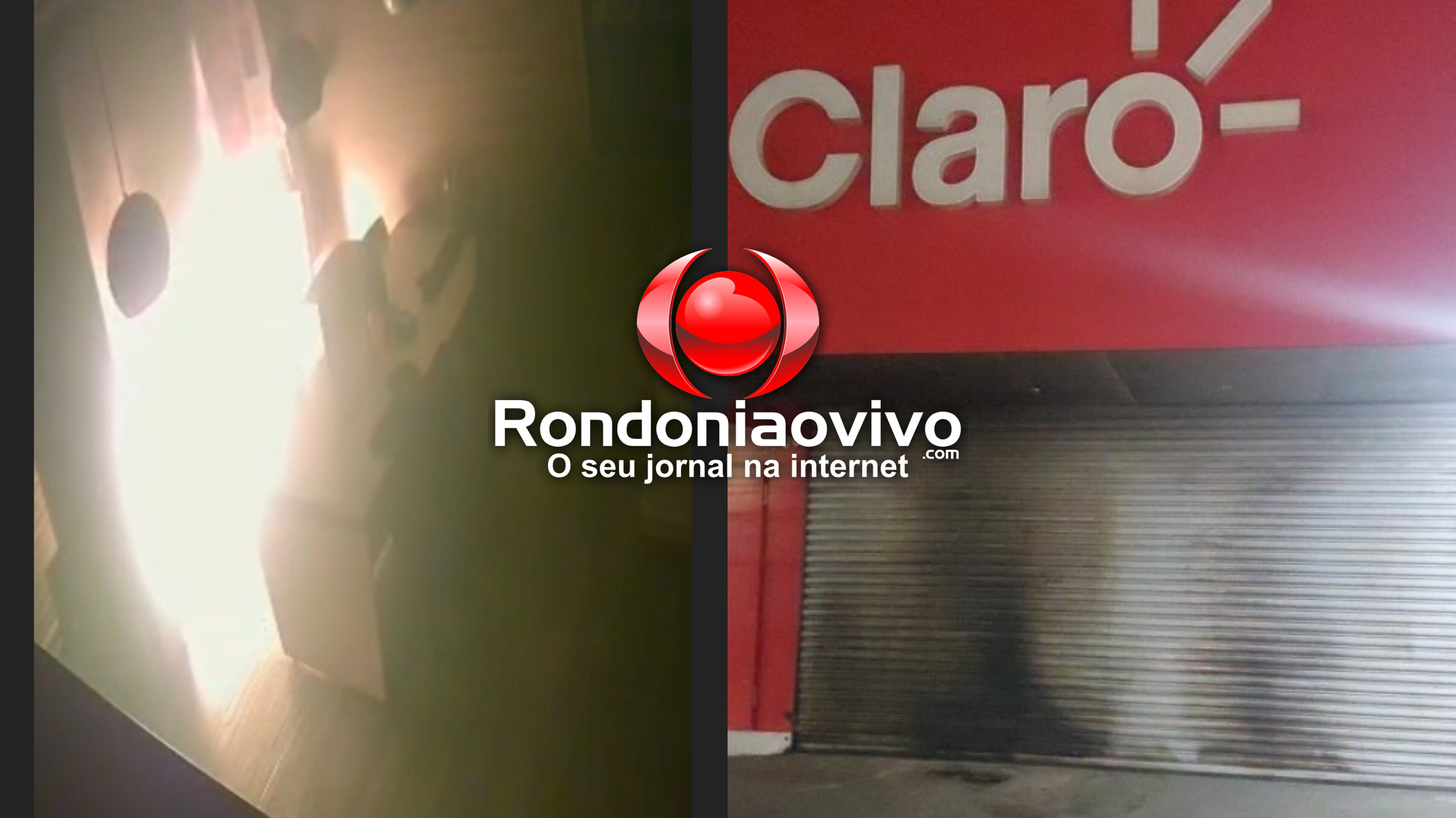 VÍDEO: Loja da Claro é atacada com incêndio por criminosos na capital