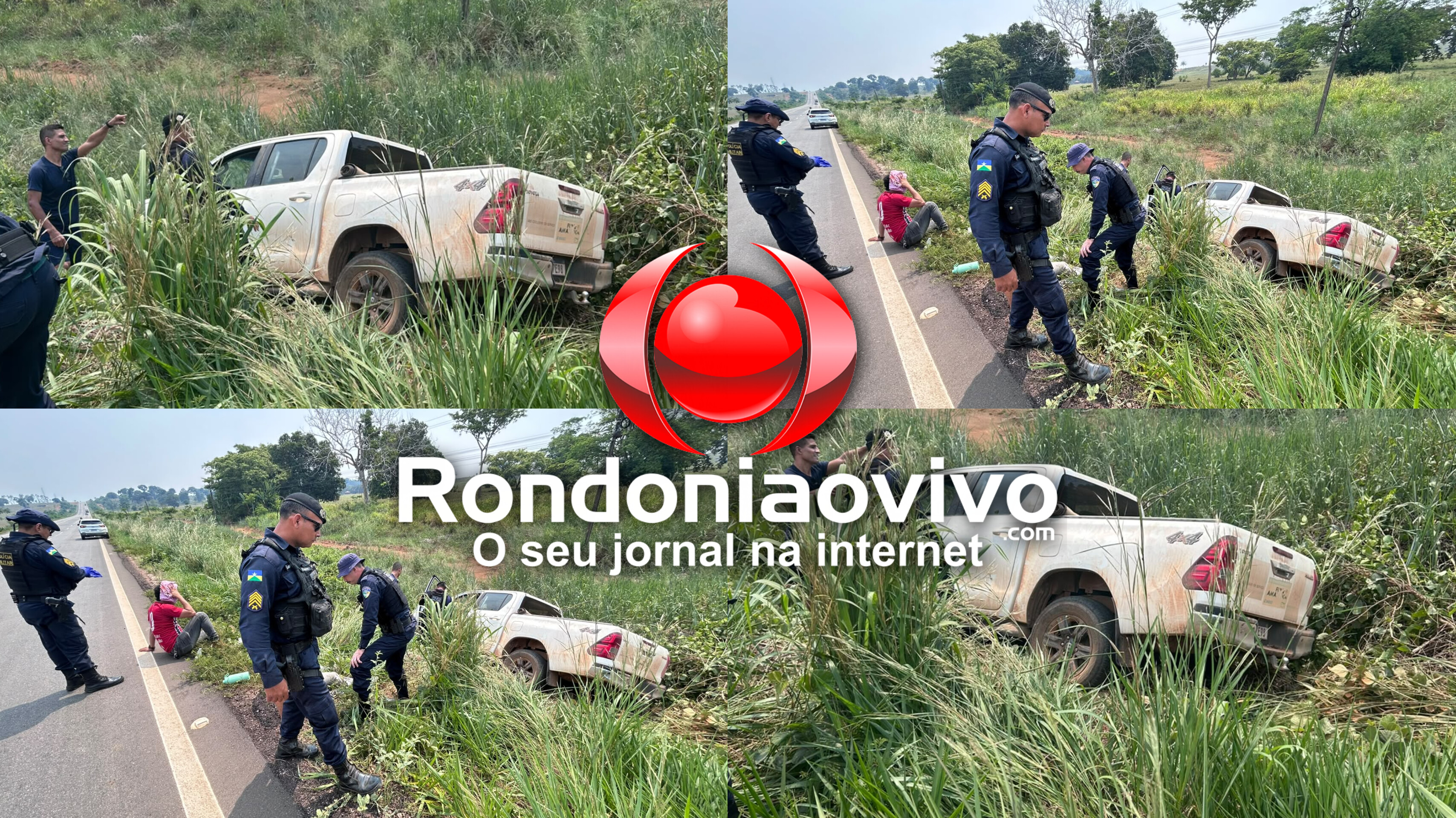 URGENTE: Caminhonete com funcionários públicos cai em ribanceira na BR-364