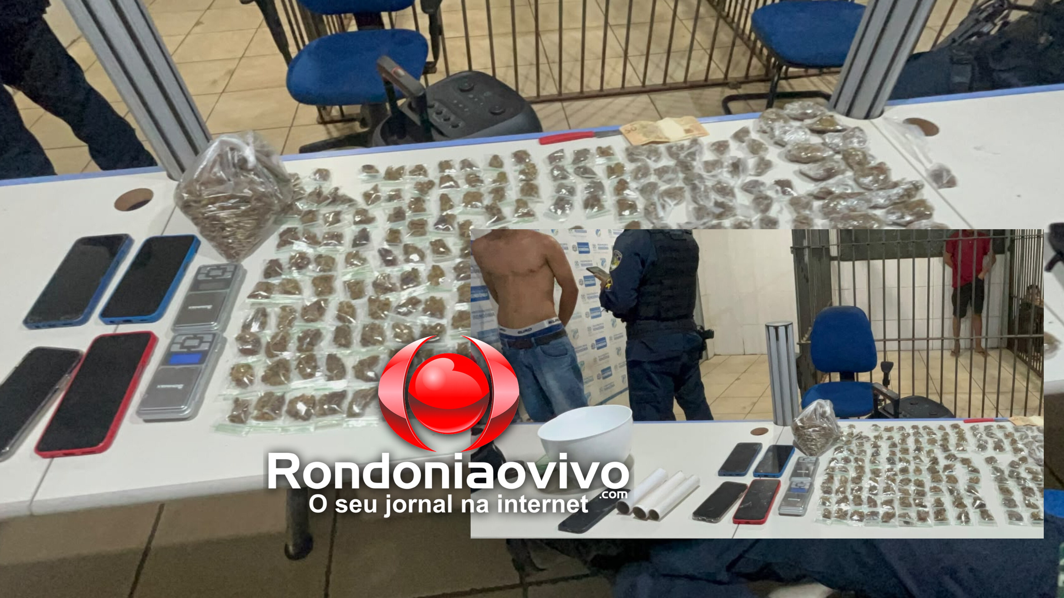 VÍDEO: Quadrilha é flagrada com quase 200 porções de maconha no Orgulho do Madeira