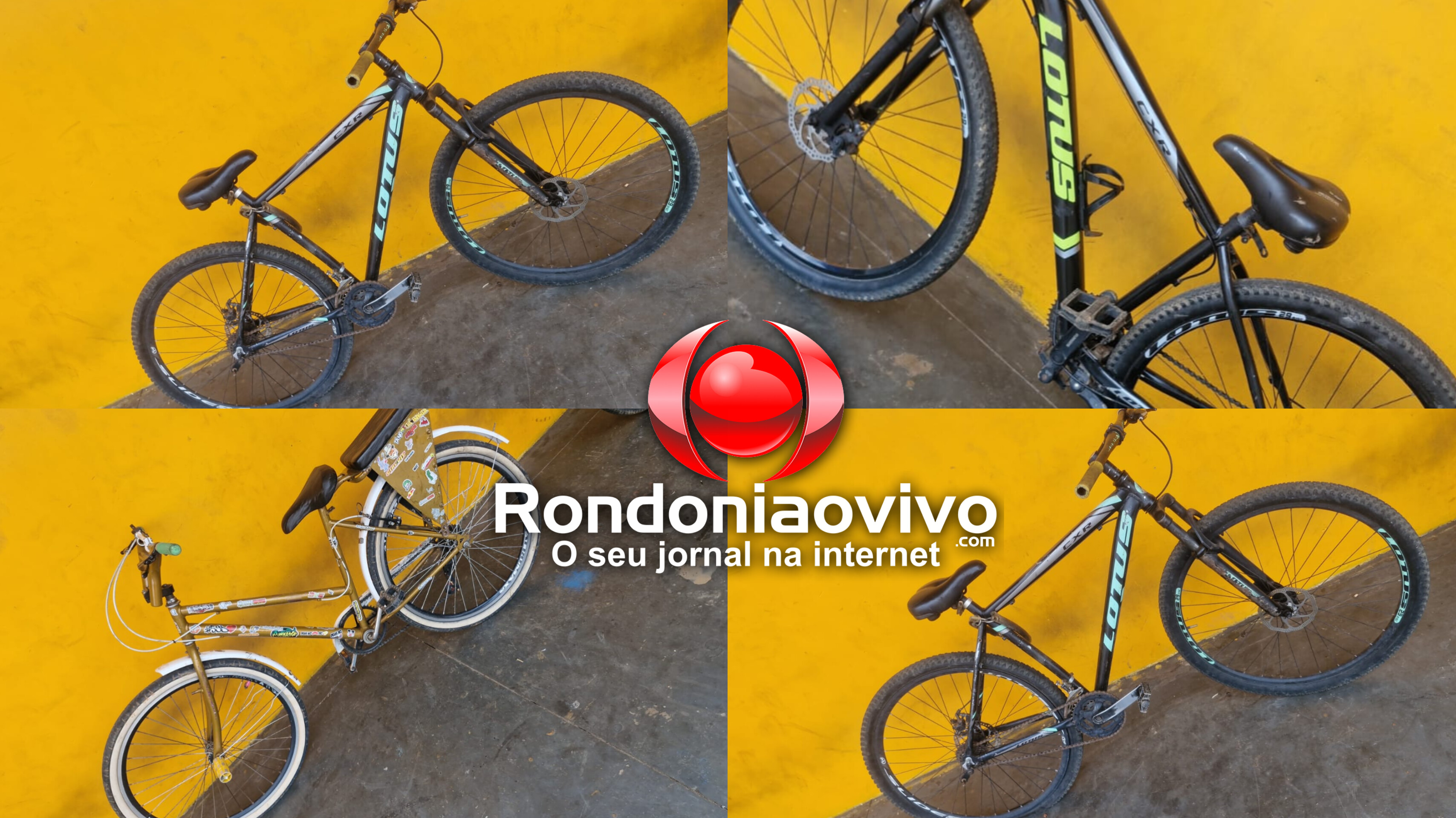 PROCURA-SE O DONO: Equipe do 1° Batalhão da PM apreende três bicicletas