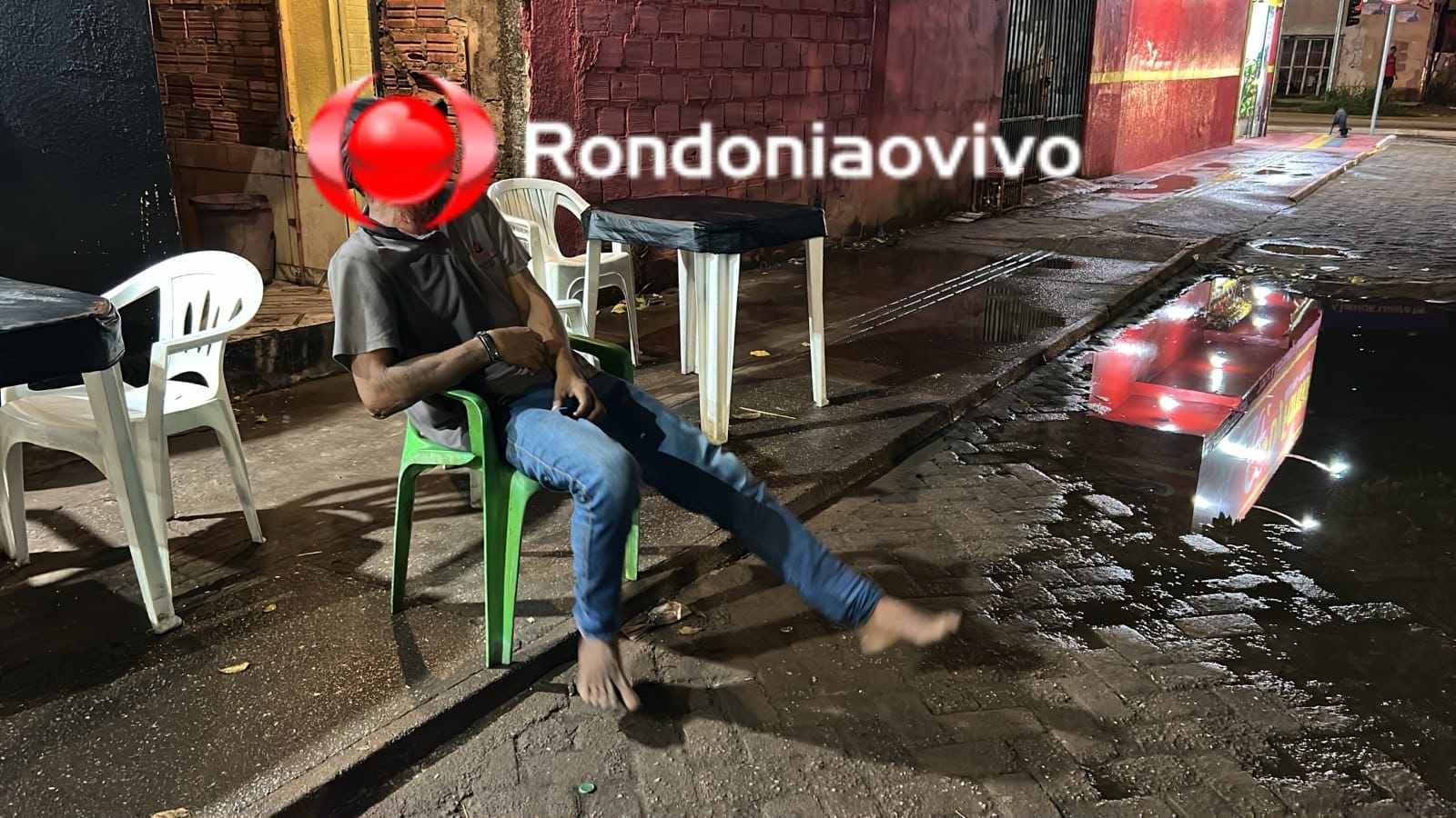 URGENTE: Homem atingido na cabeça pede socorro em espetinho na zona Leste