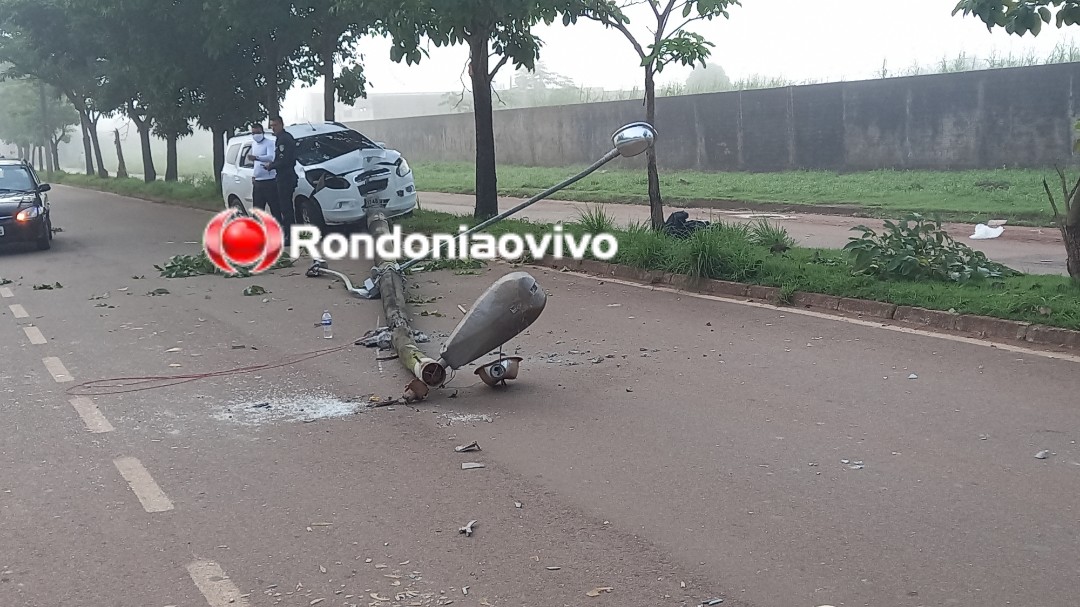 VÍDEO: Motorista destrói poste para não matar ciclista atropelado
