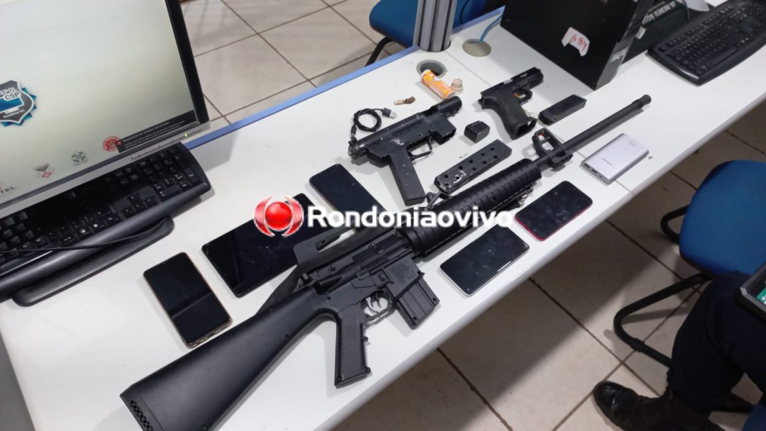ARSENAL: Polícia prende bando com fuzil e metralhadora em condomínio